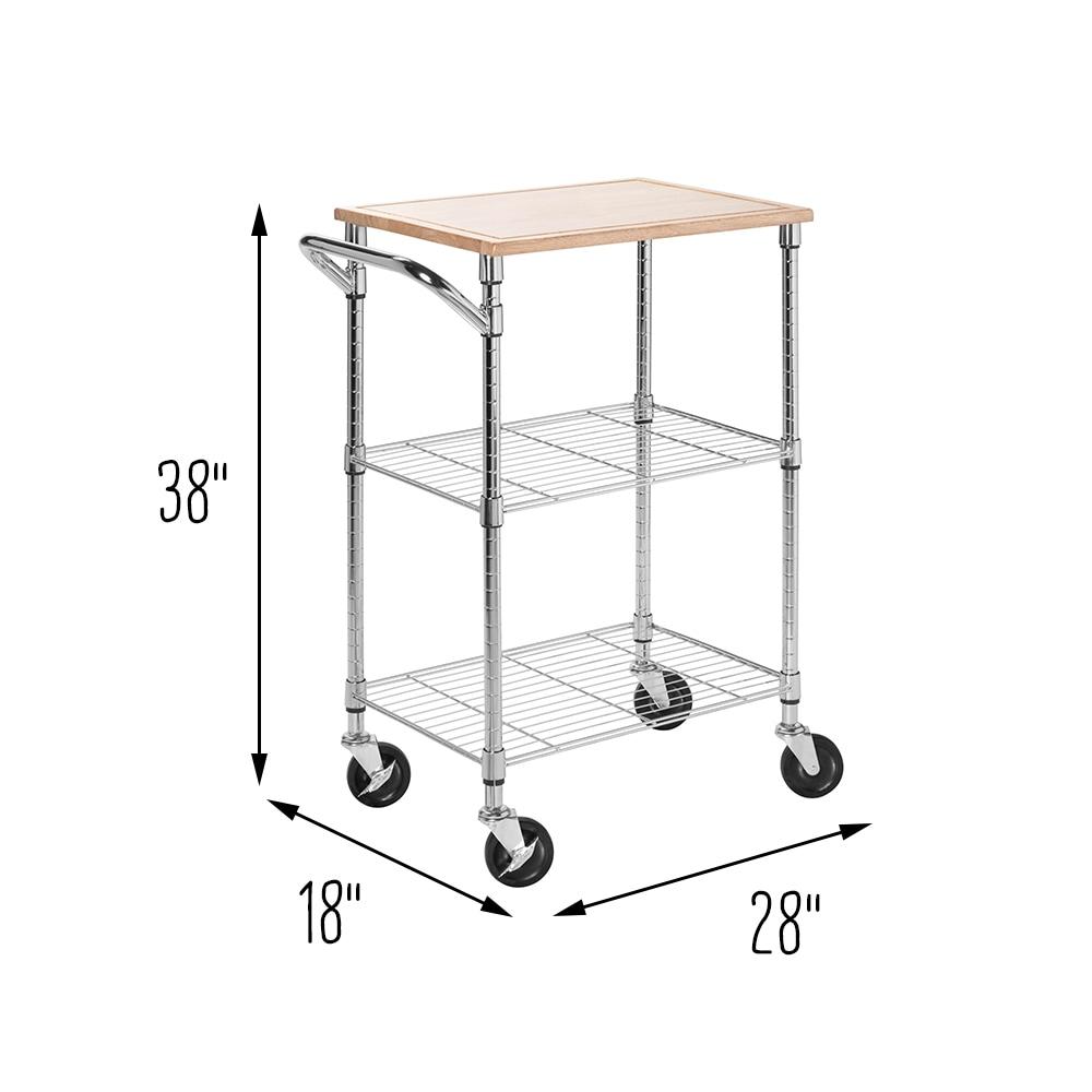 Honey-Can-Do 2 Shelf Chopping Block Cart