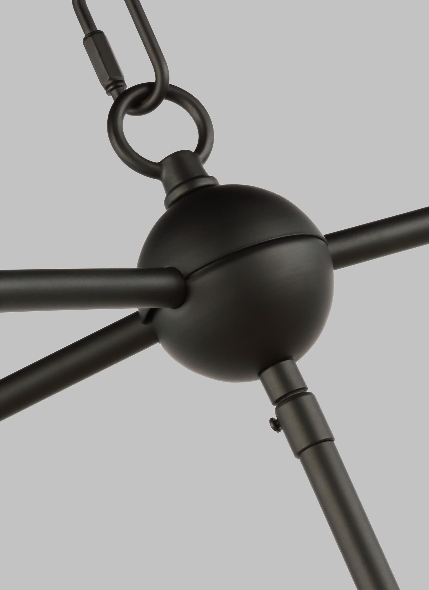 Charleston Midnight Black Glass 7-Light Linear Pendant