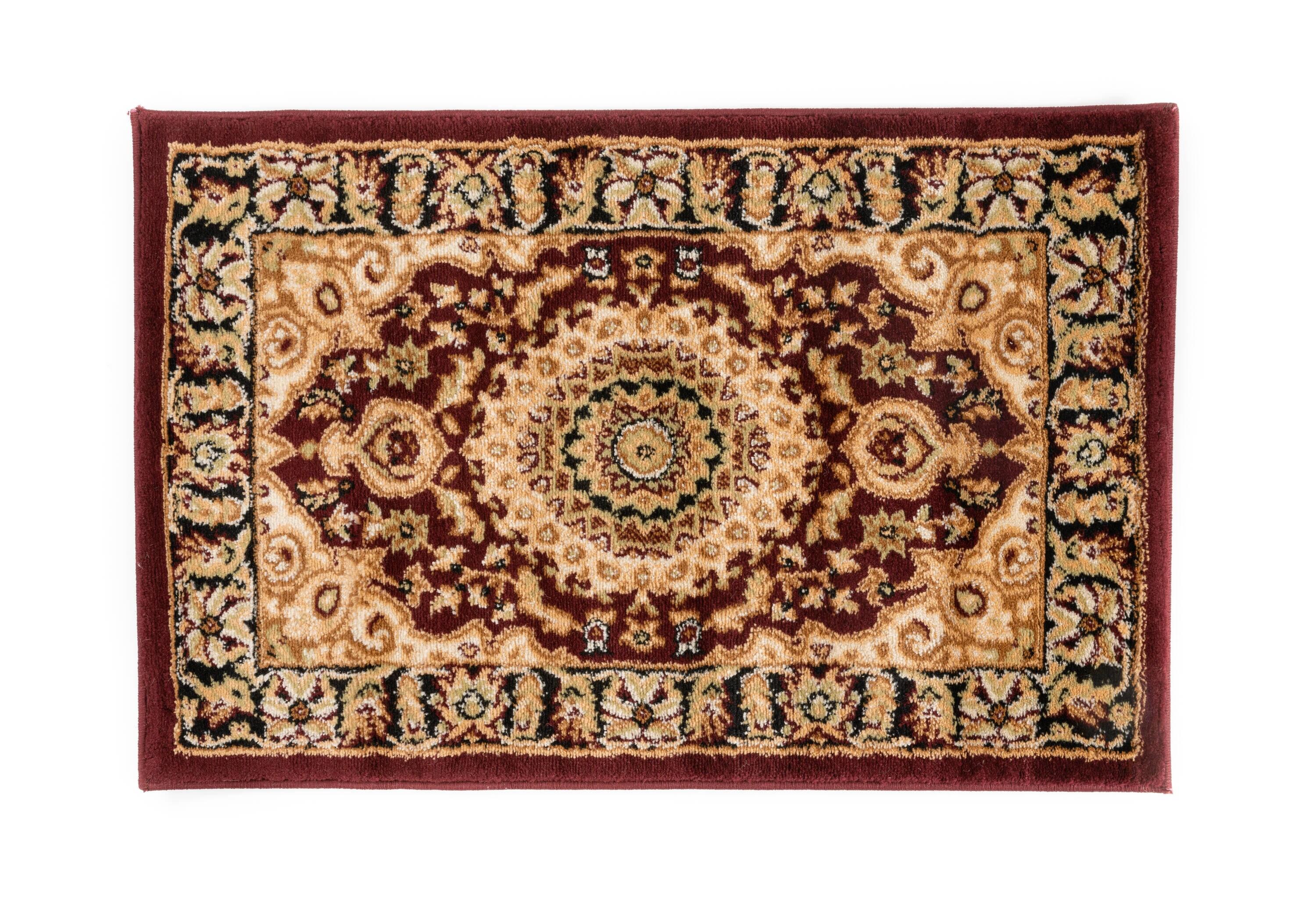 World Rug Gallery Traditional Oriental Medallion Area Rug - Burgundy 2' x 3'