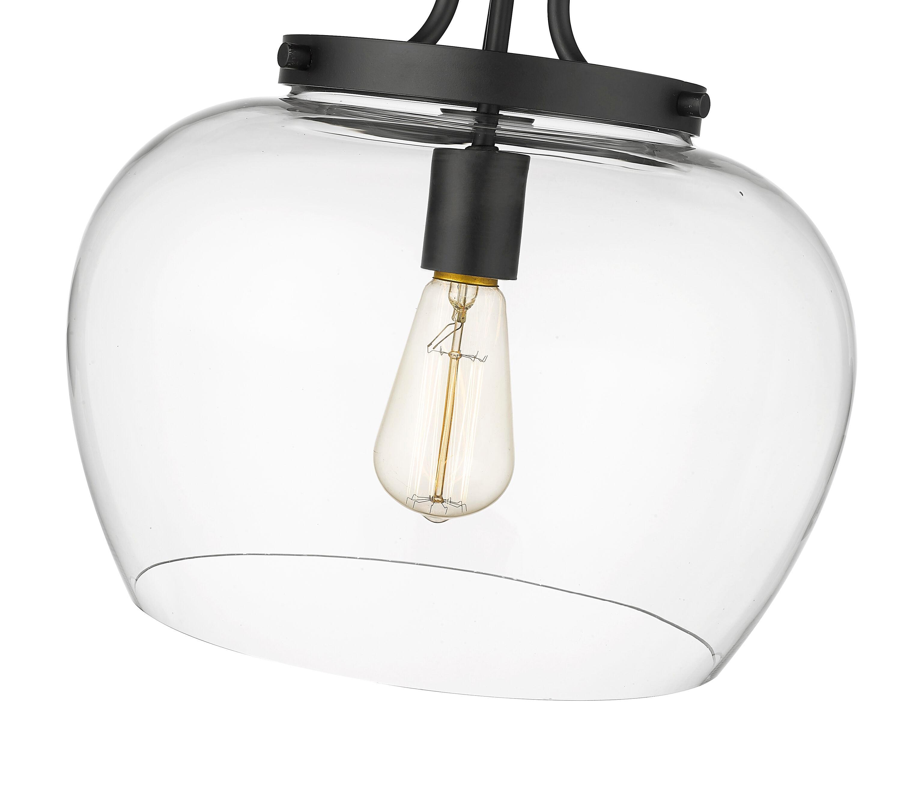 Z-Lite Joliet 1 - Light Semi-Flush Mount in  Matte Black