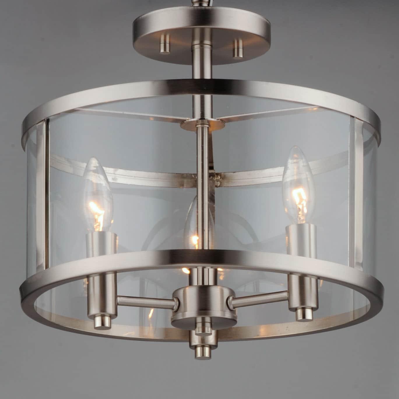 Maxim Lighting - Sentinel - 3 Light Semi-Flush Mount-11.75 Inches Tall and 13.25
