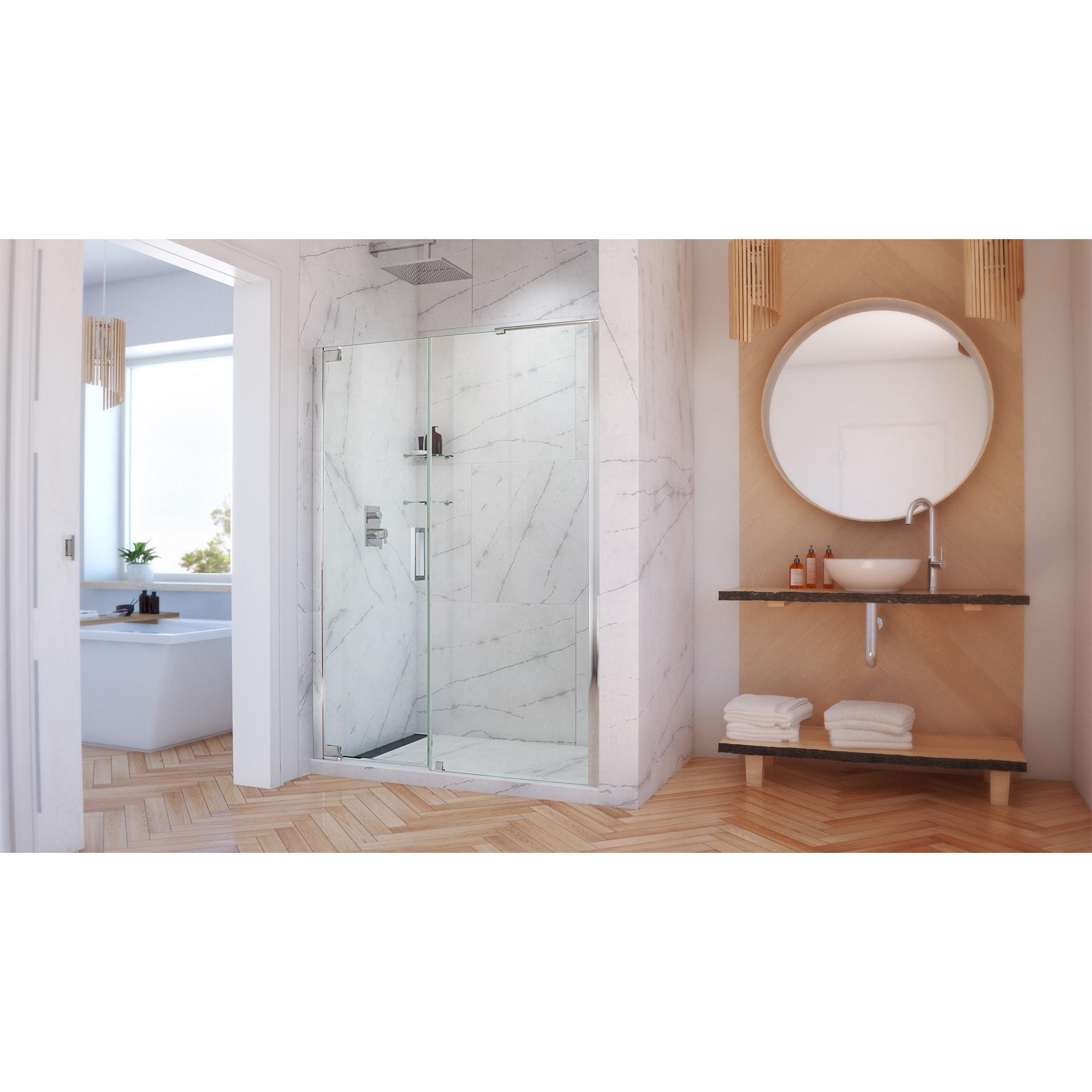 DreamLine Elegance-LS 55" W x 72" H Pivot Frameless Shower Door with ClearMax™ Technology SHDR-4327300-01