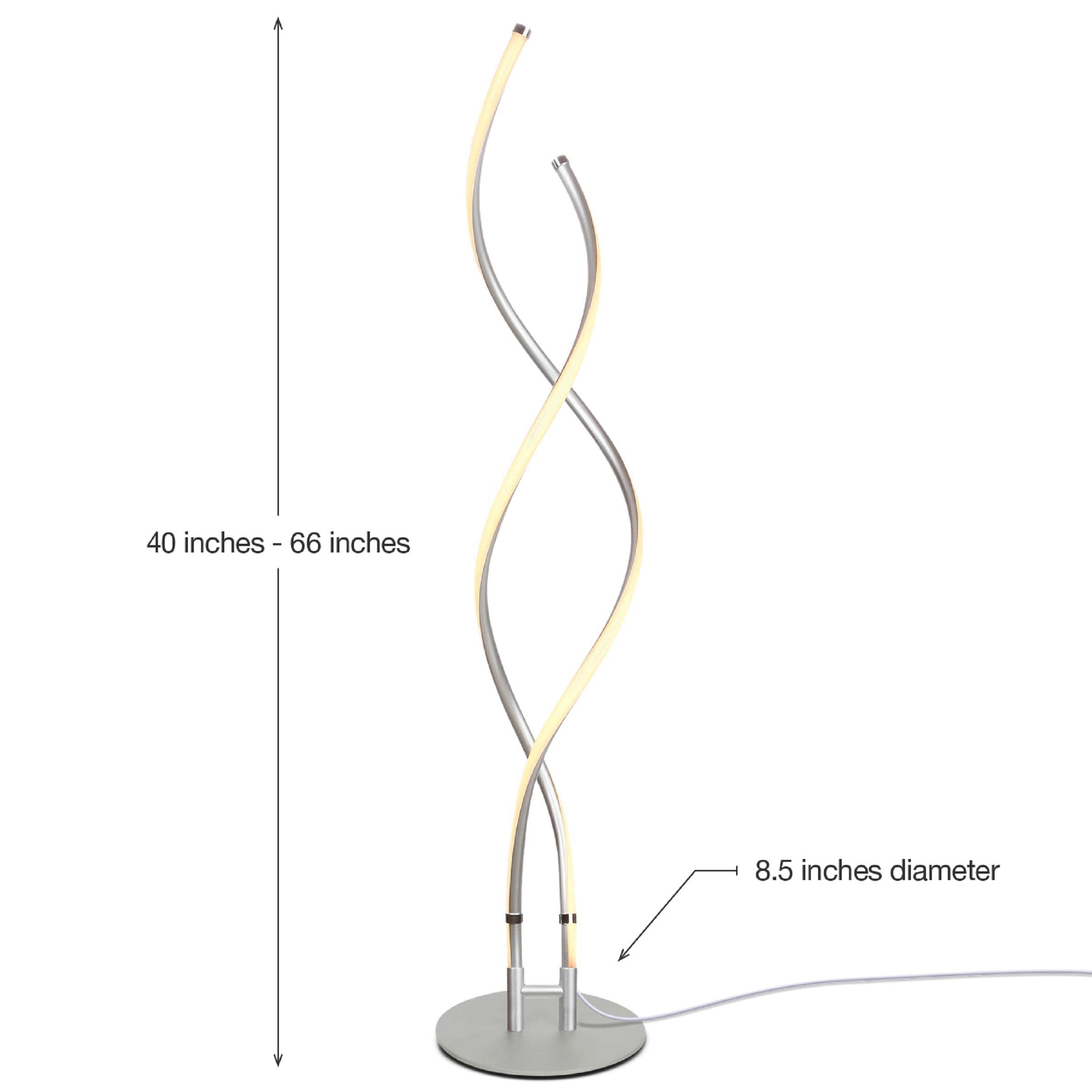 Brightech Embrace 60 in. Industrial 2-Light LED Energy Efficient Floor Lamp