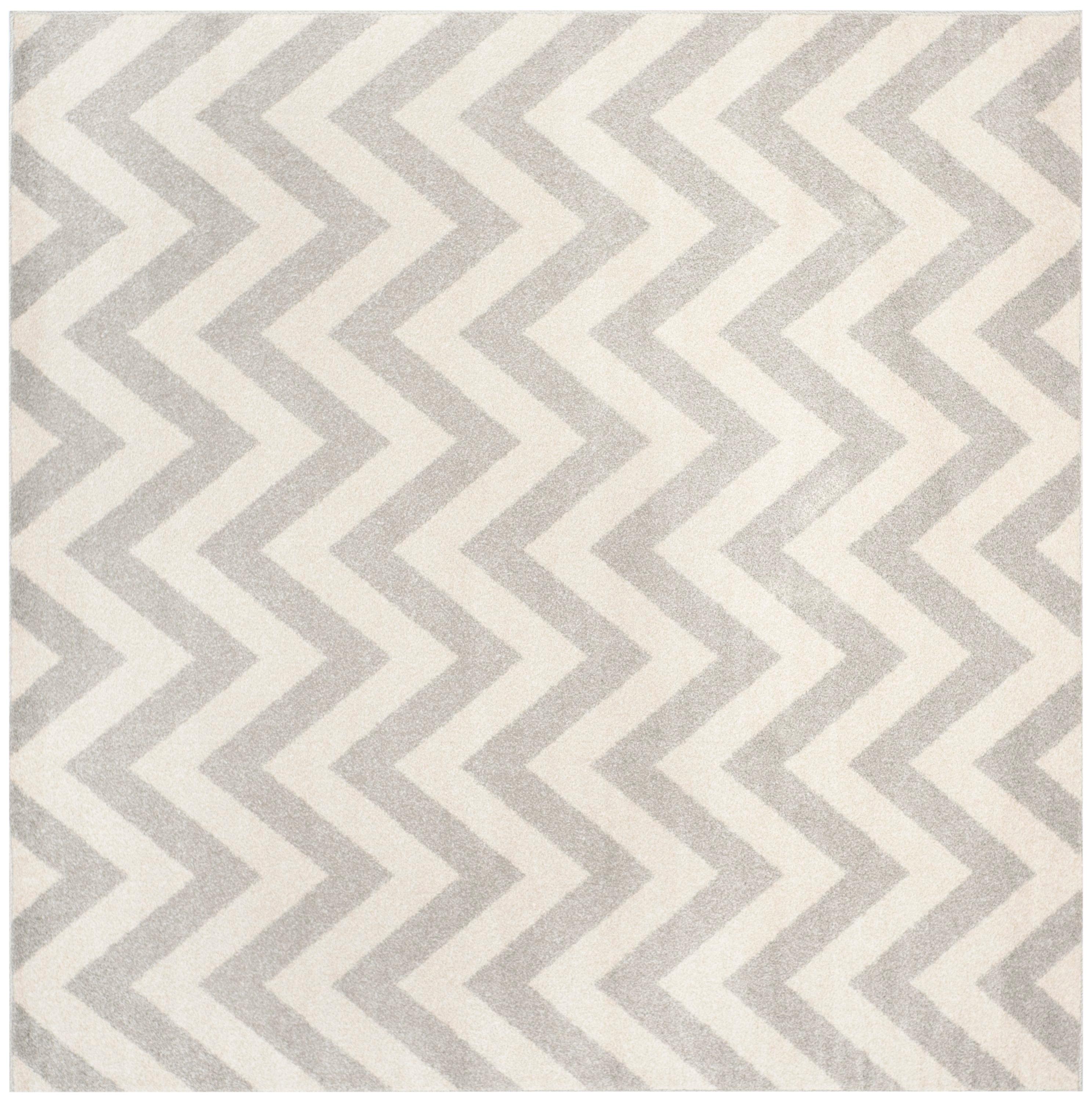 Amherst AMT419 Power Loomed Indoor Area Rug - Light Grey/Beige - 9'x9' - Safavieh