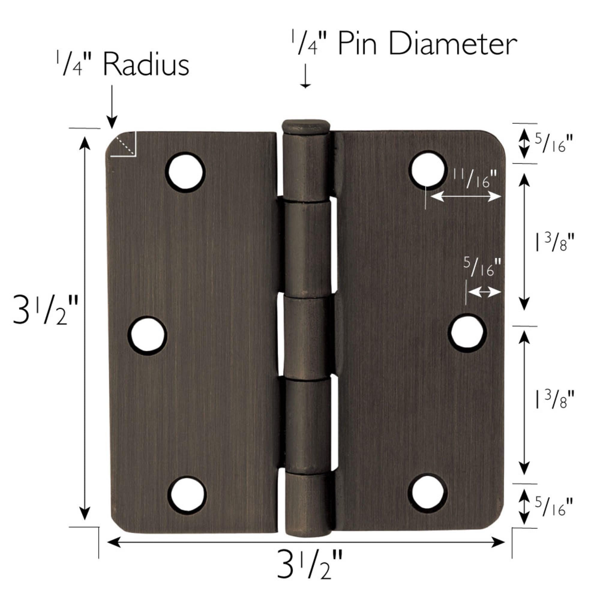 Design House 3.5" H x 3.5" W Butt Bearing  Door Hinges (Set of 10)