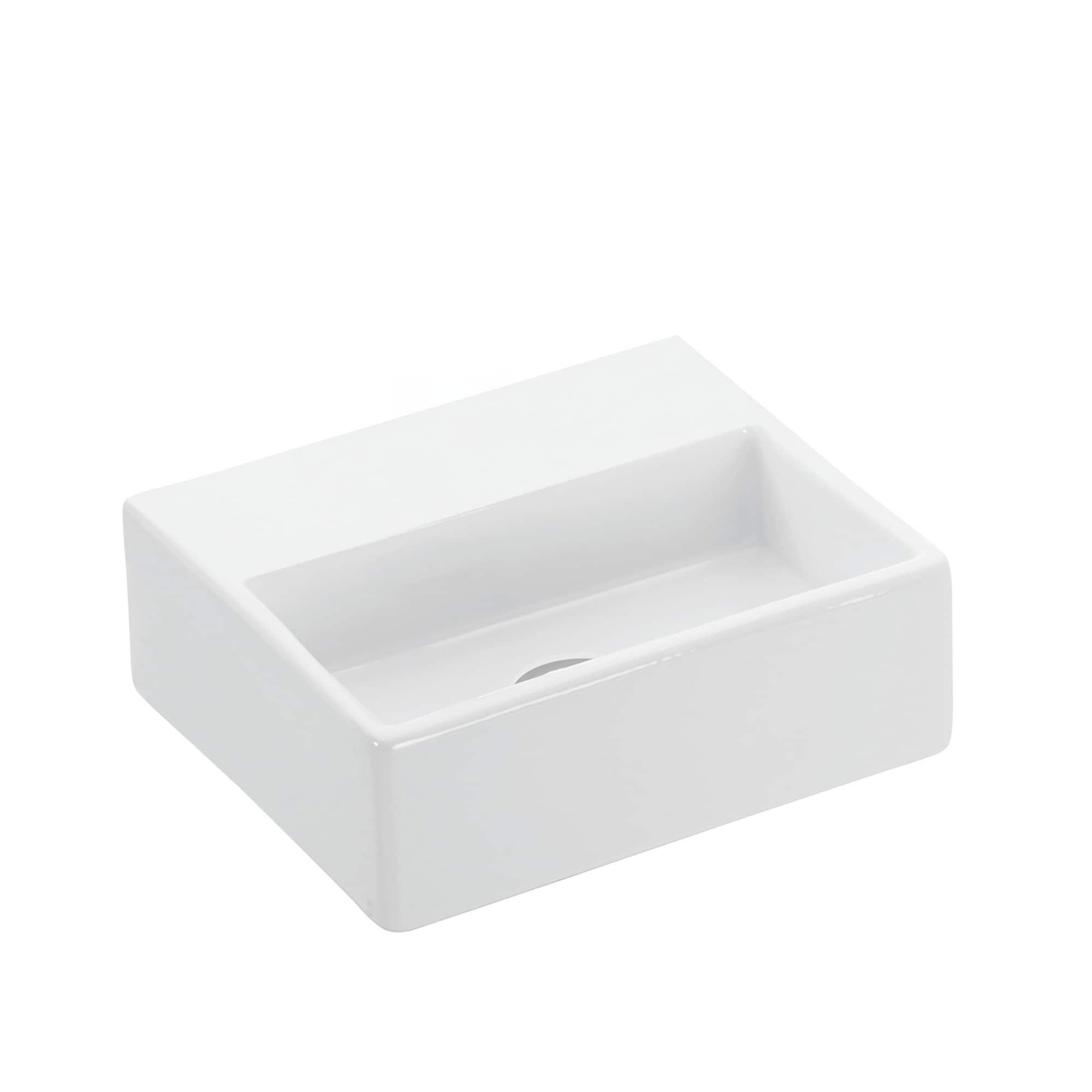 WS Bath Collections Quattro 11.2'' Ceramic Rectangular Bathroom Sink