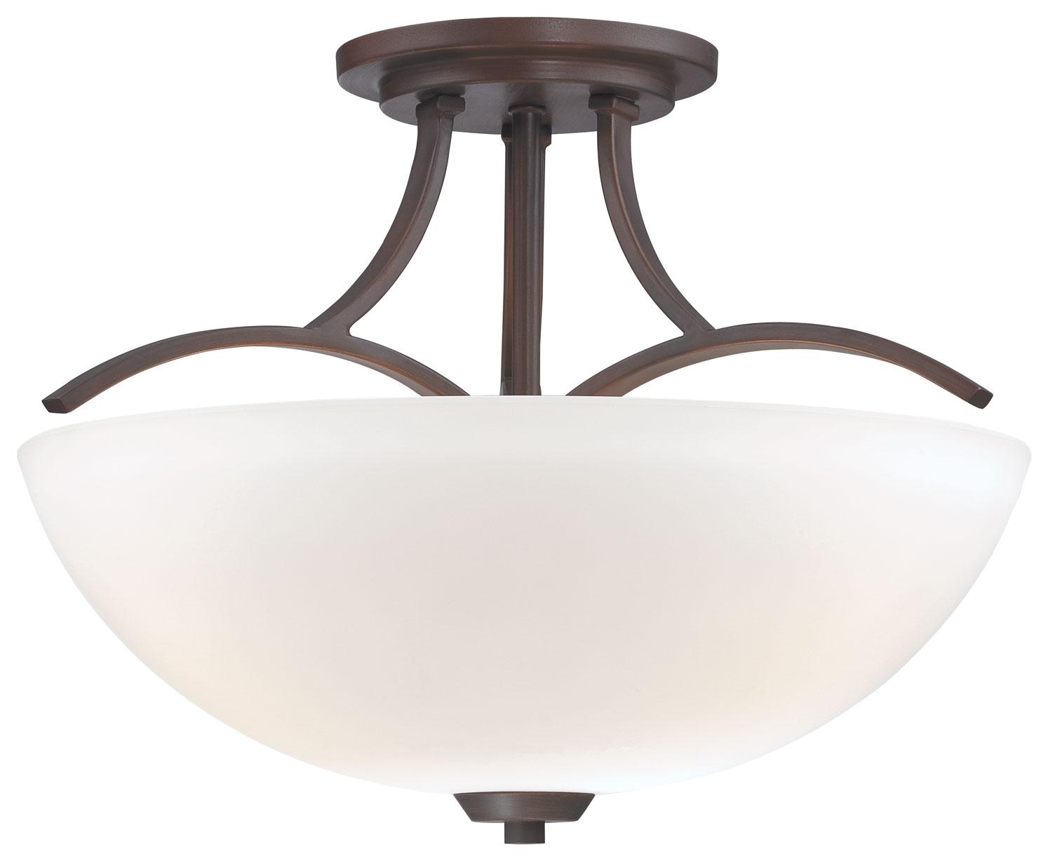 Minka Lavery - Overland Park - 3 Light Semi-Flush Mount in Transitional Style -