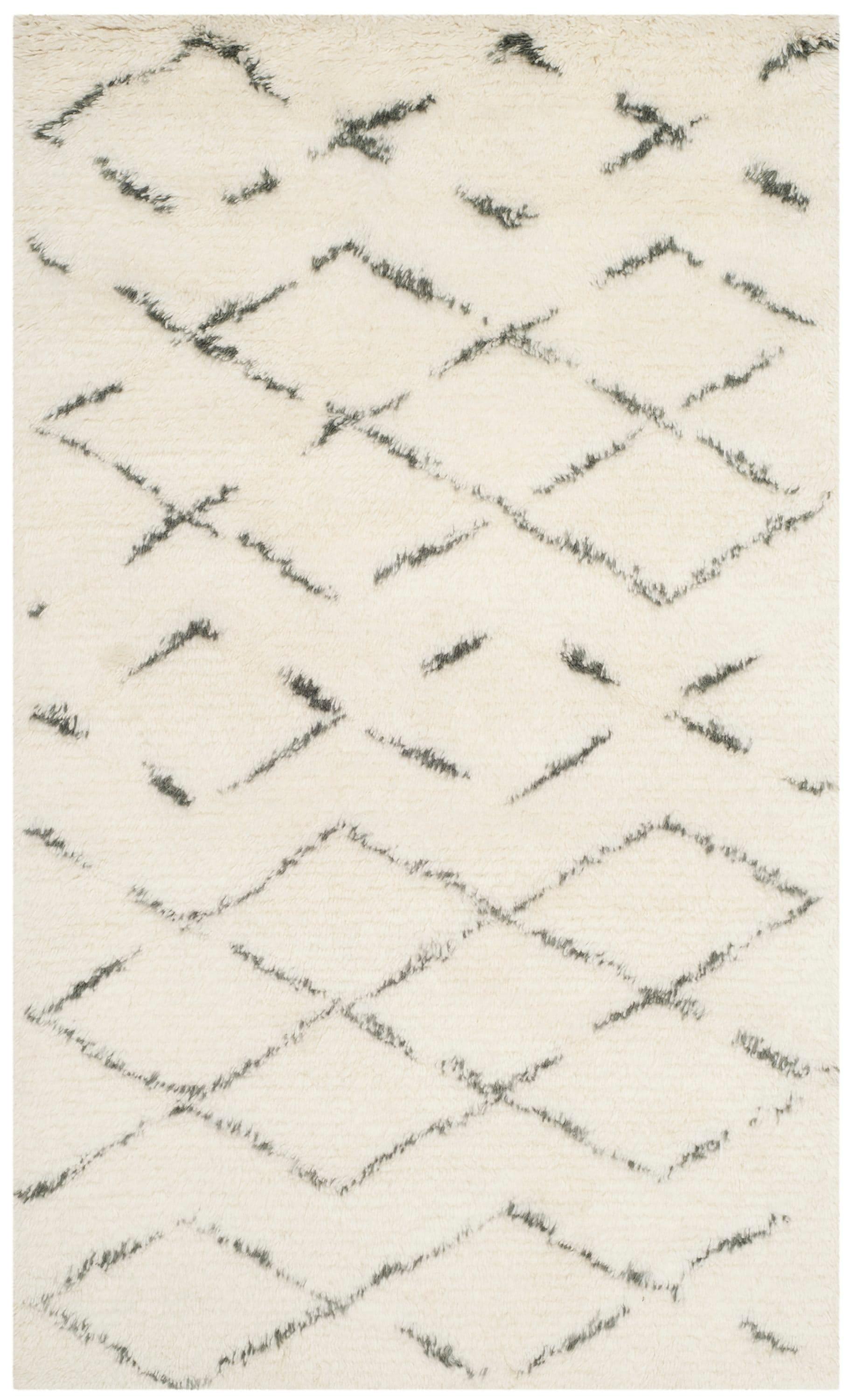 Casablanca CSB847 Hand Tufted Indoor Accent Rug - Ivory/Grey - 3'x5' - Safavieh