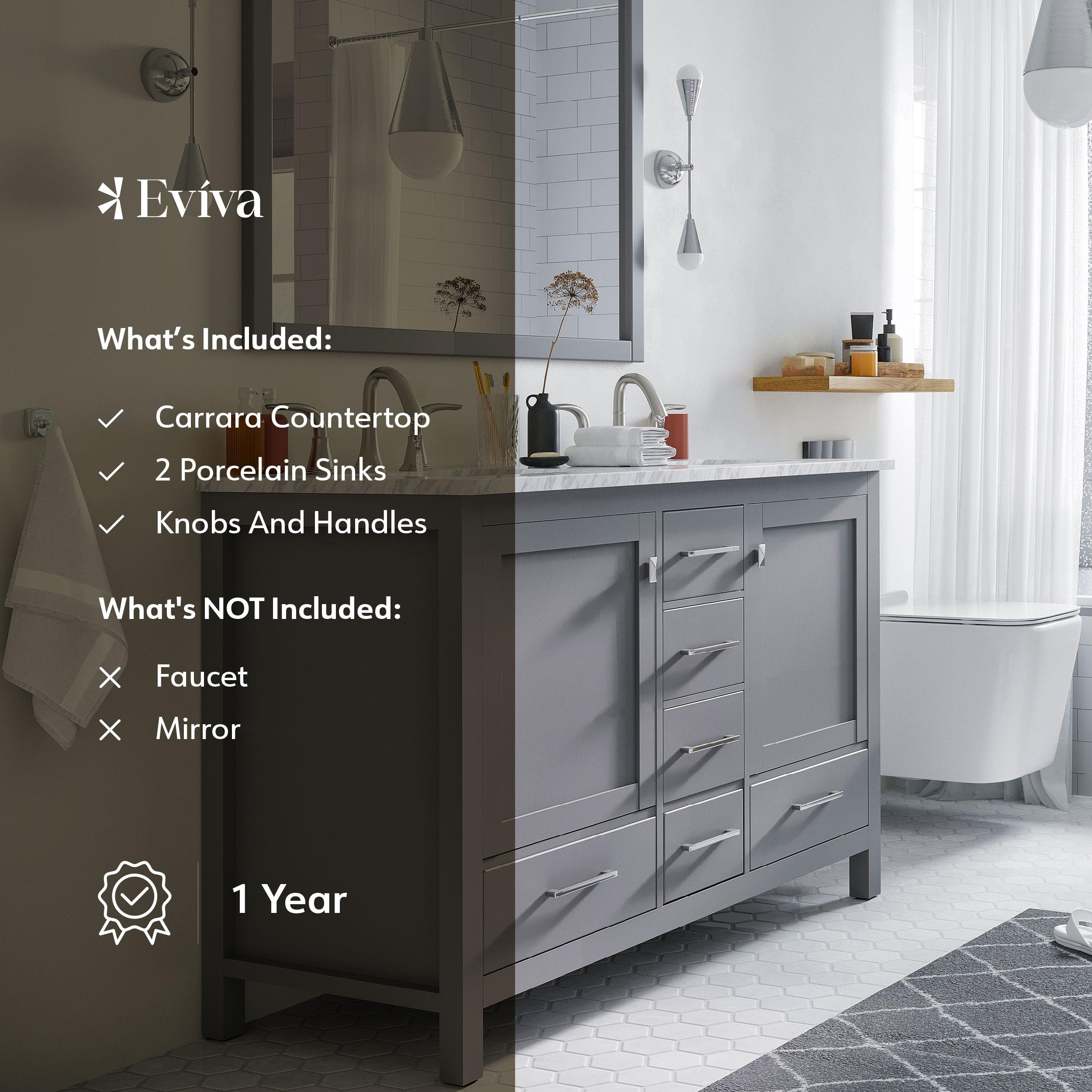 Eviva London 48" Double Bathroom Vanity
