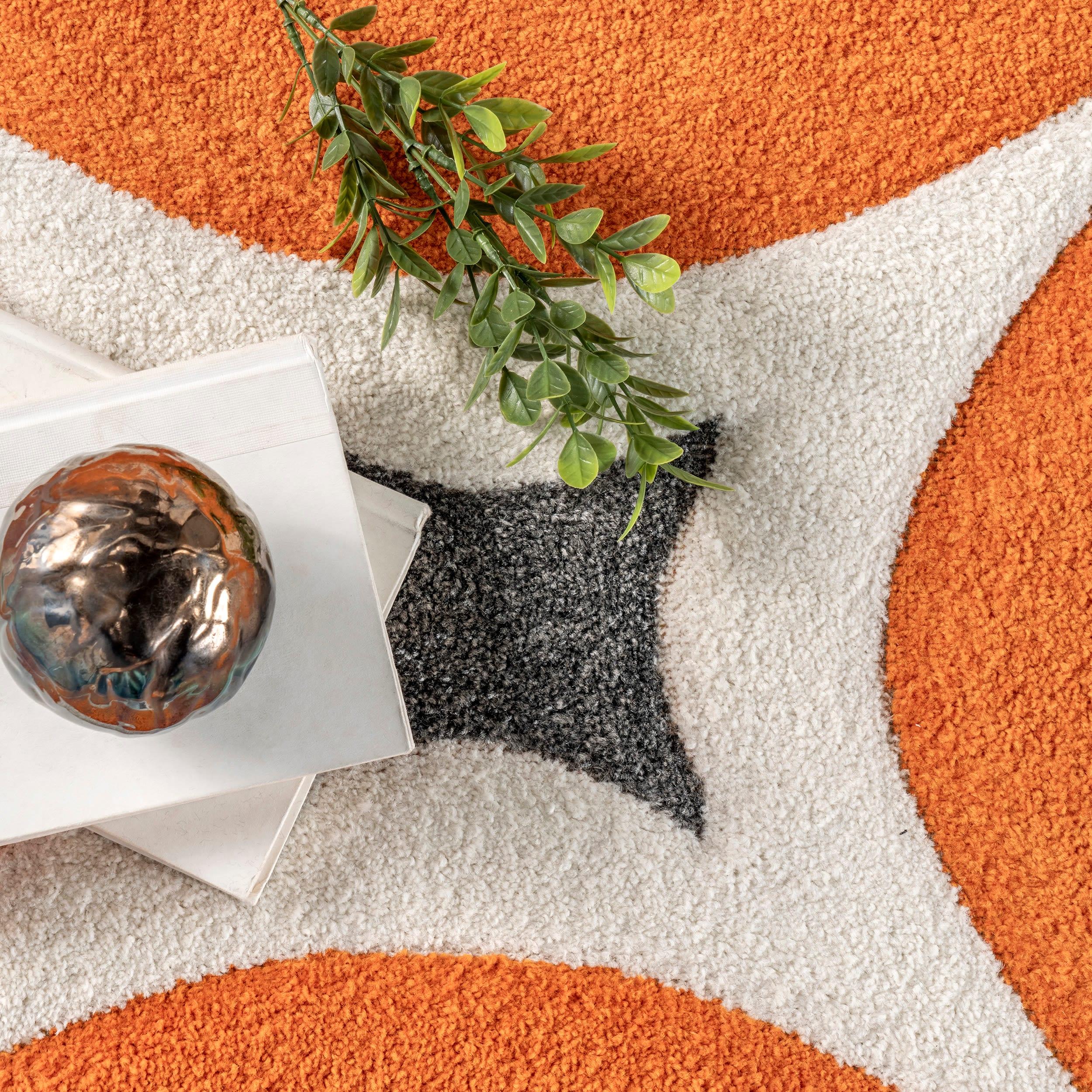 nuLOOM Gabriela Contemporary Accent Rug, 3' x 5', Deep Orange