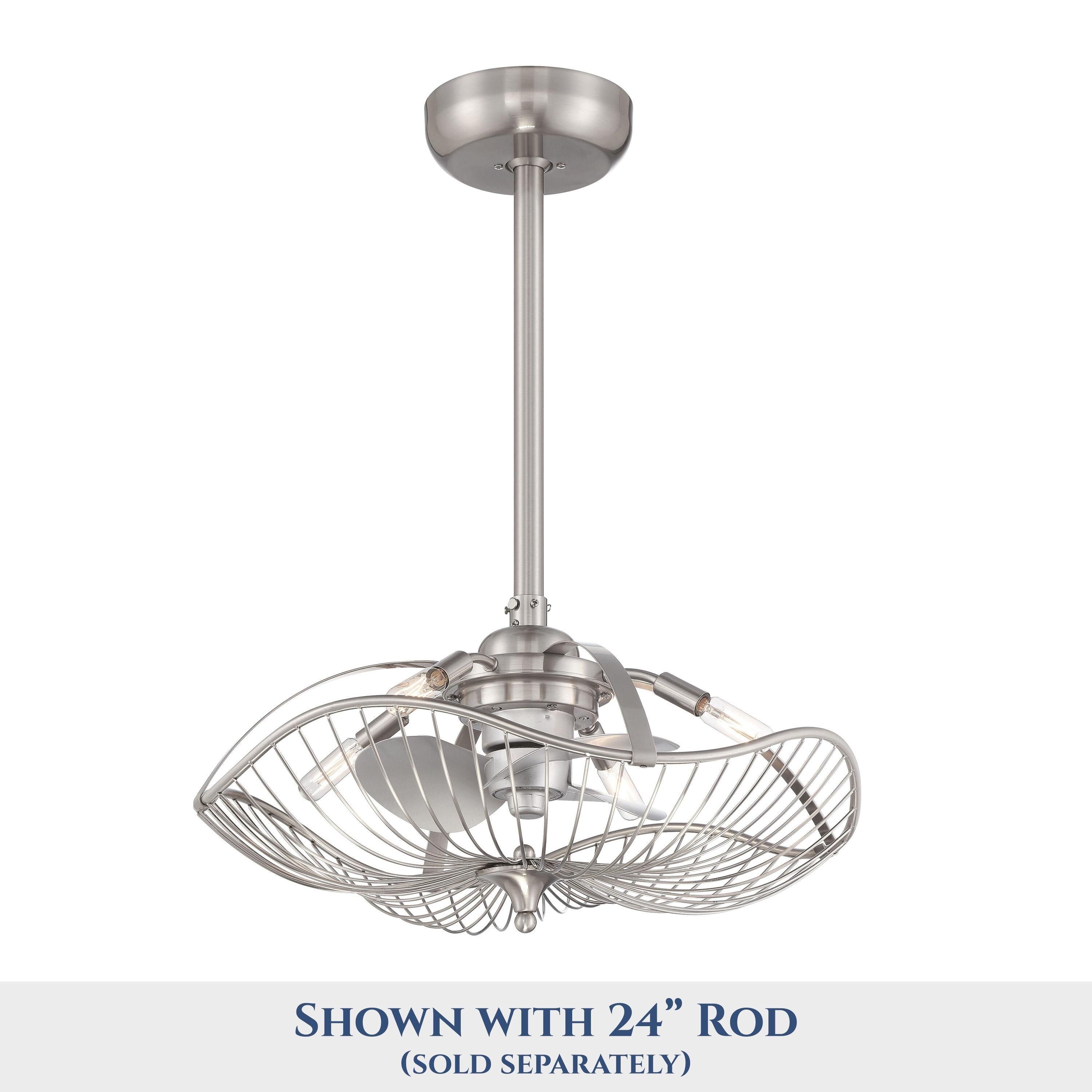 House of Hampton® 22" Akoni 3 - Blade Ceiling Fan with Light Kit Included