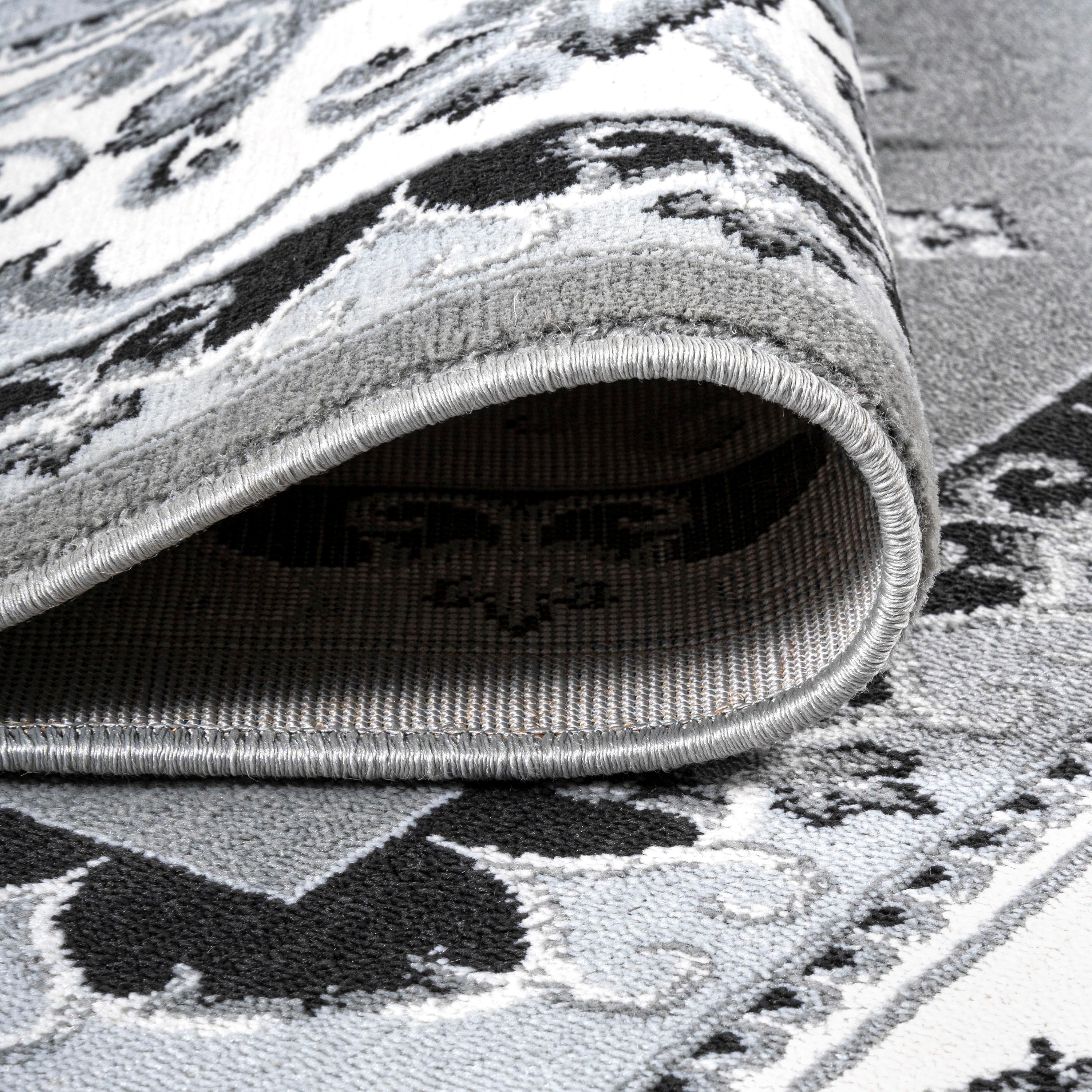 3'x 5' Acanthus French Border Area Rug, Gray/Cream - JONATHAN Y