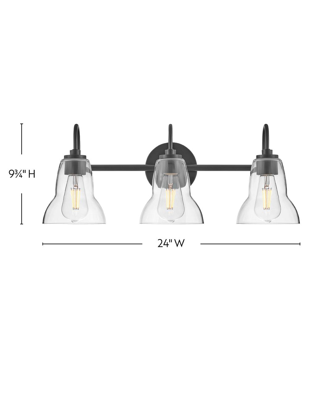 Lark Vera 3 - Light Vanity in Black