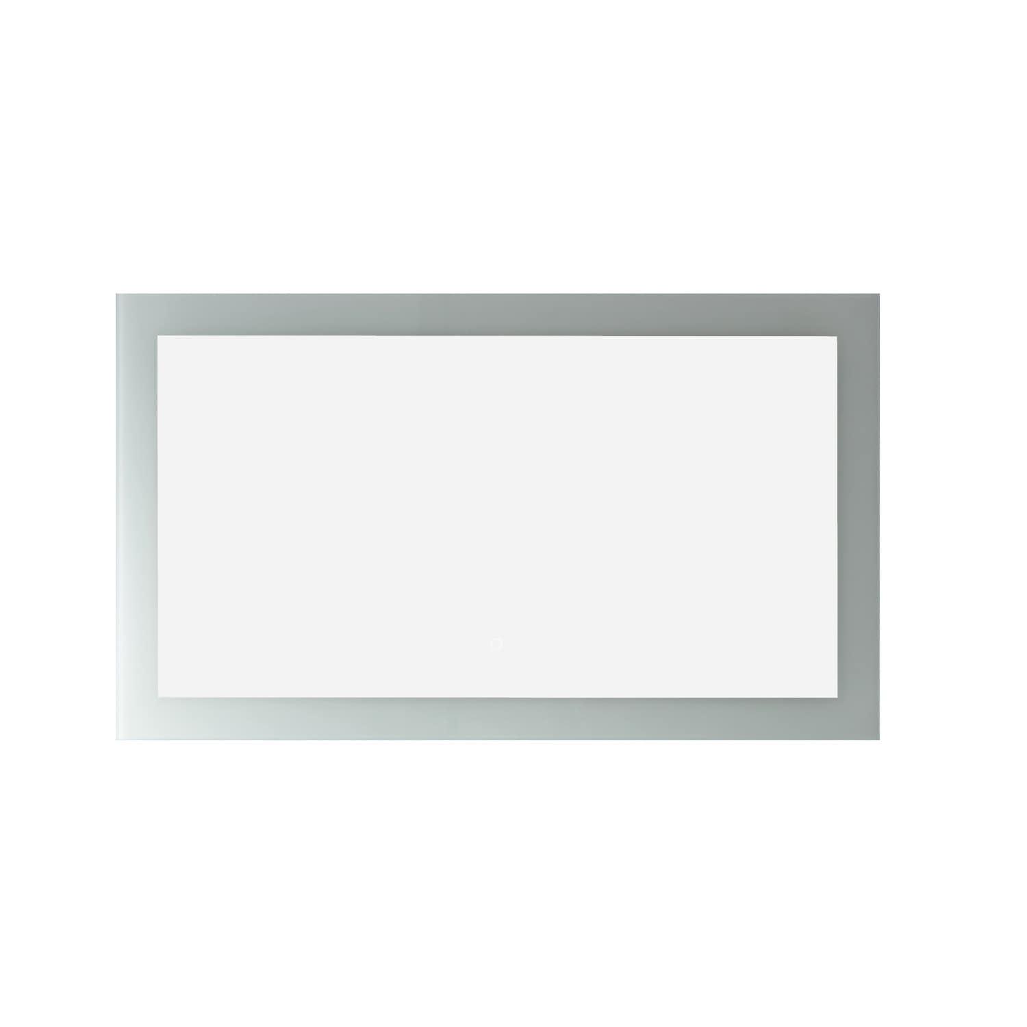 Vinnova Callista 48" Rectangle LED Lighted Bathroom Vanity Wall Mirror, Clear
