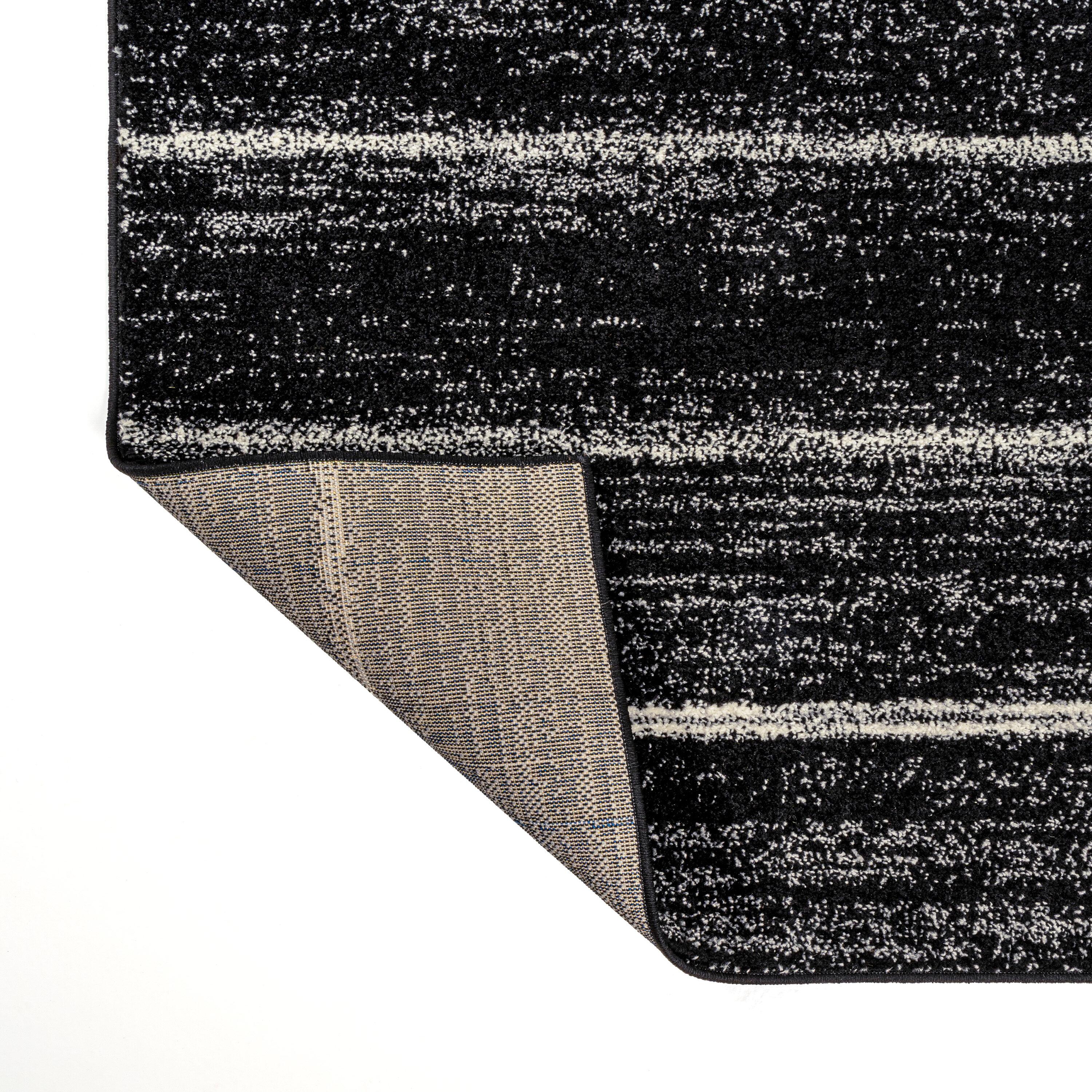 JONATHAN Y Williamsburg Minimalist Stripe Black/Cream 8 ft. x 10 ft. Area Rug