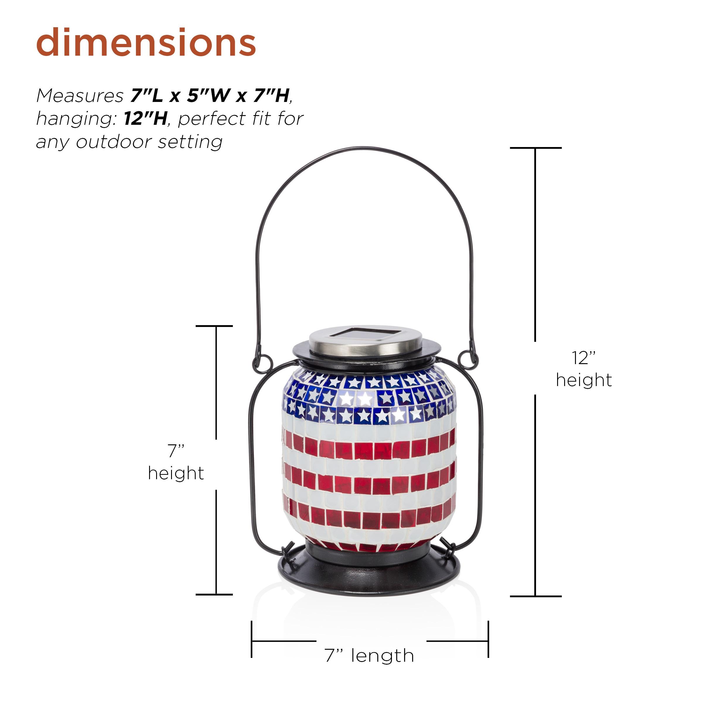 7'' Solar Powered Integrated LED Outdoor Lantern