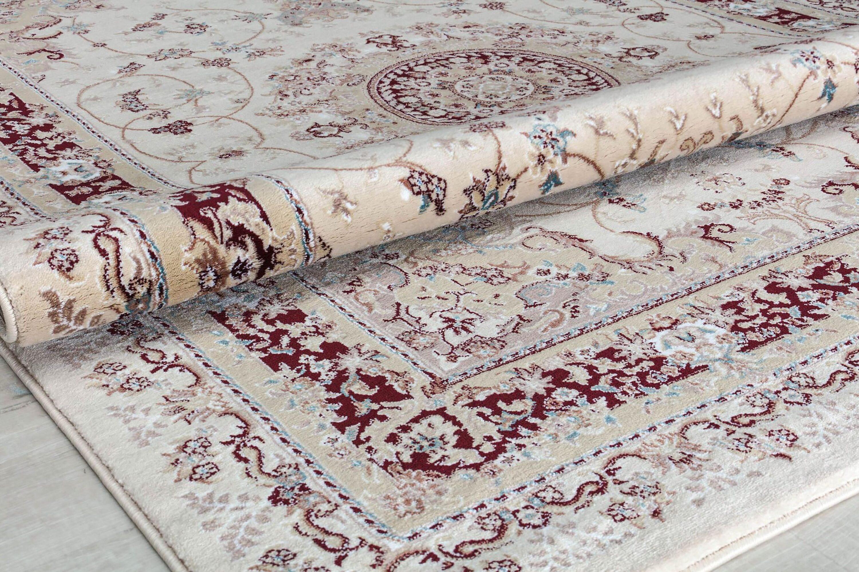 Rugs America Centurion CY30B Medallion Cream Transitional Vintage Beige Area Rug for Dining Room Rug Neutral Rug Living Room Rug Kitchen, 2'0"x4'0"