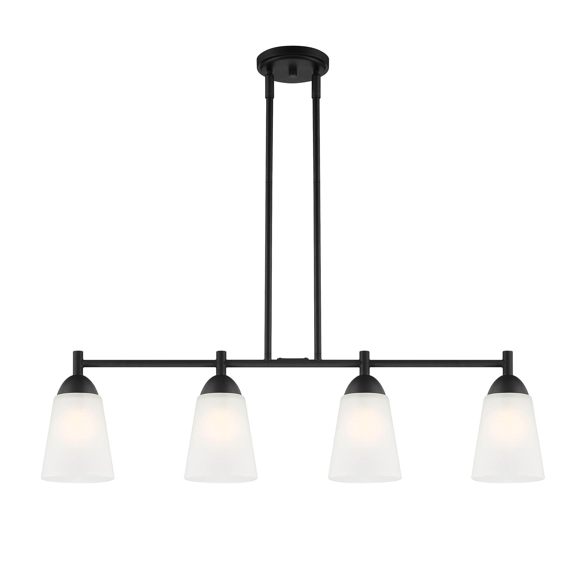 Designers Fountain Malone 4 Light Matte Black Island Pendant, D267M-IS-MB