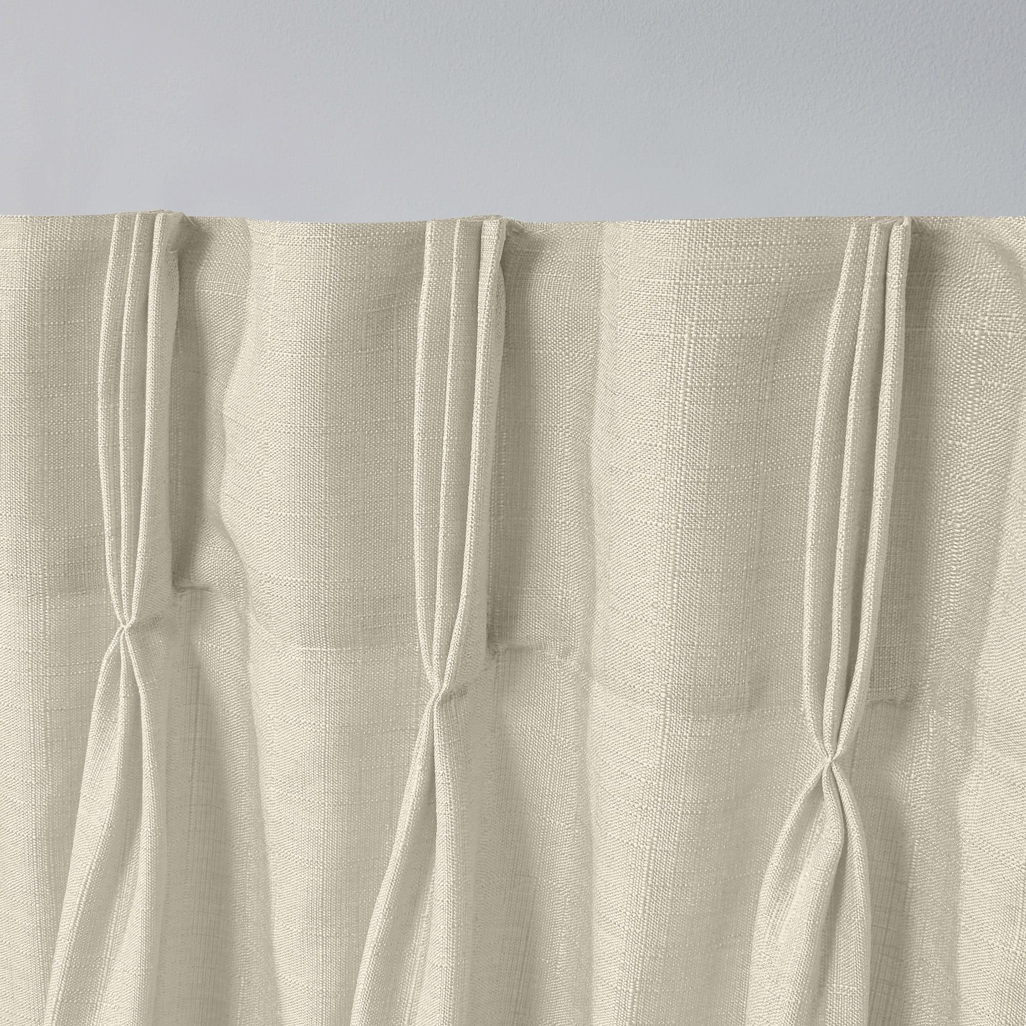 Amalgamated Textiles Loha Synthetic Solid Color Semi-Sheer Pinch Pleat Curtain Panels
