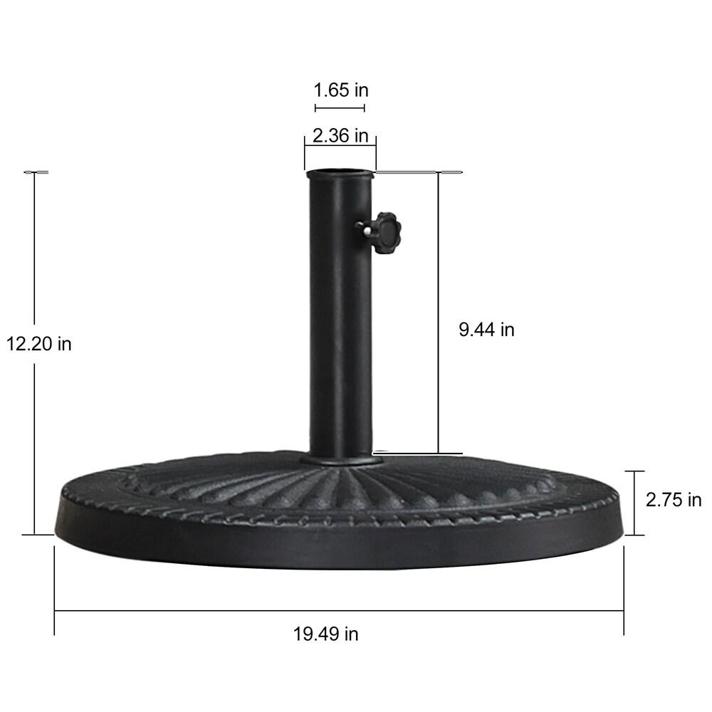 Black Heavy Duty Plastic Patio Umbrella Base