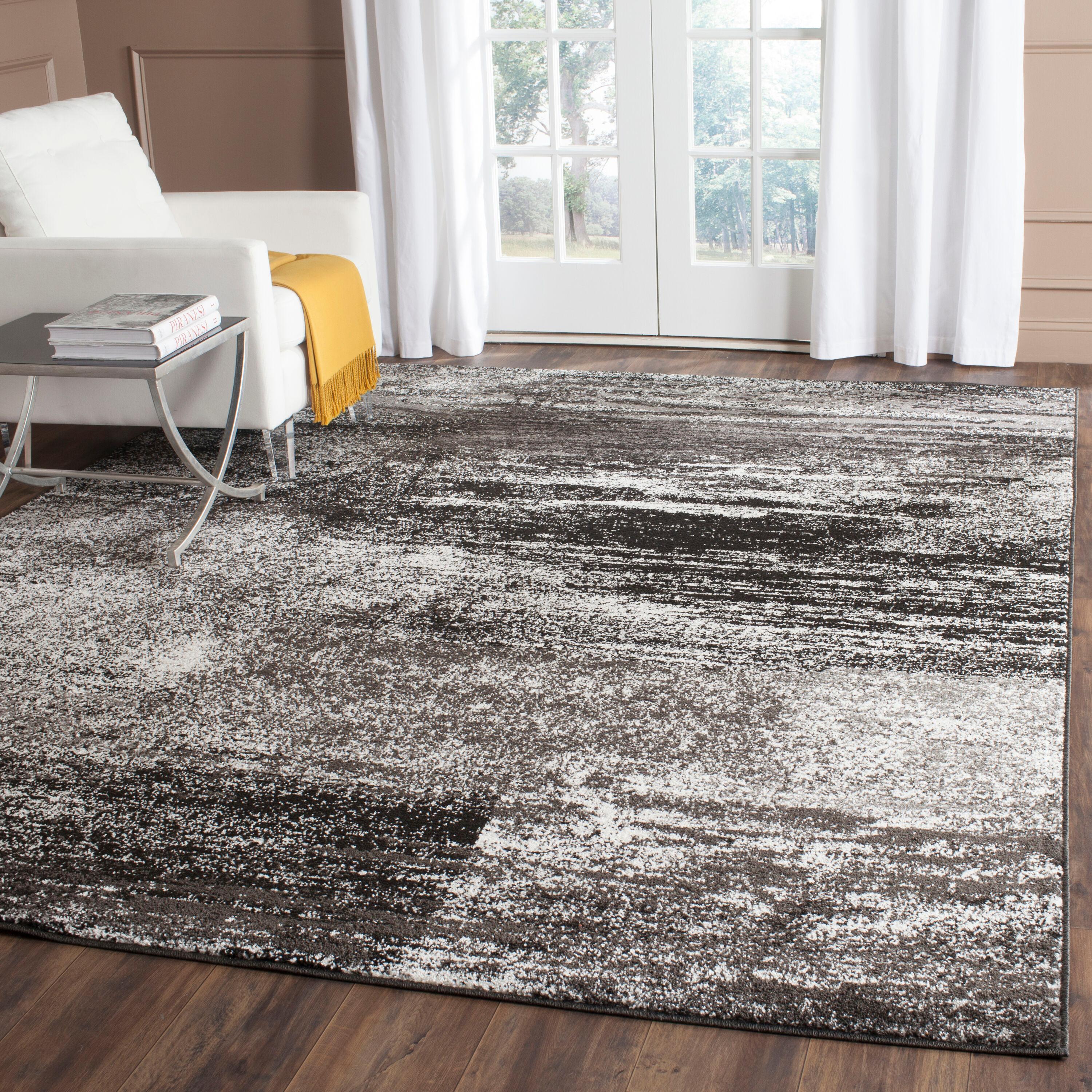 Adirondack ADR112 Machine Made Indoor Area Rug - Silver/Black - 8'x10' - Safavieh