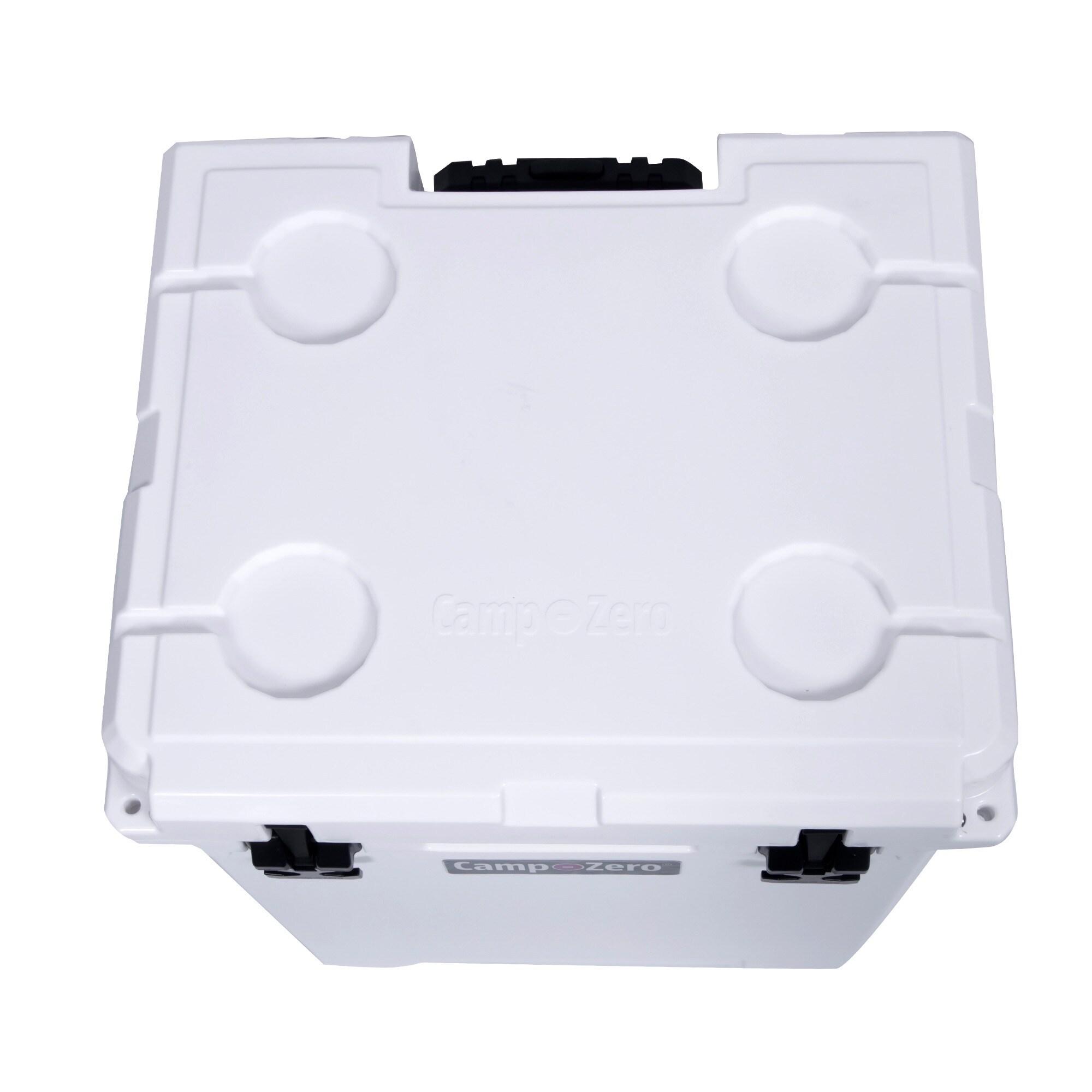 Camp-Zero 50 - 52 Qt. Premium Chest Cooler with Easy-Roll Wheels White