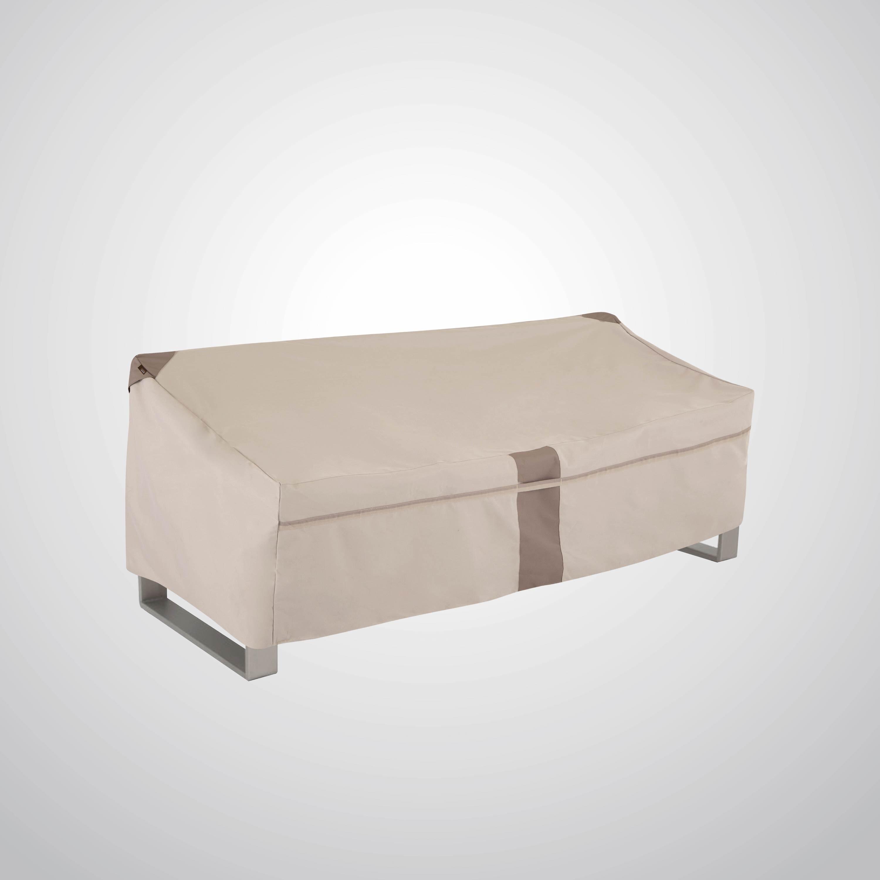 Modern Leisure Monterey 82.5" x 38" x 38" Beige Rectangle Patio Loveseat Cover with Water Resistant