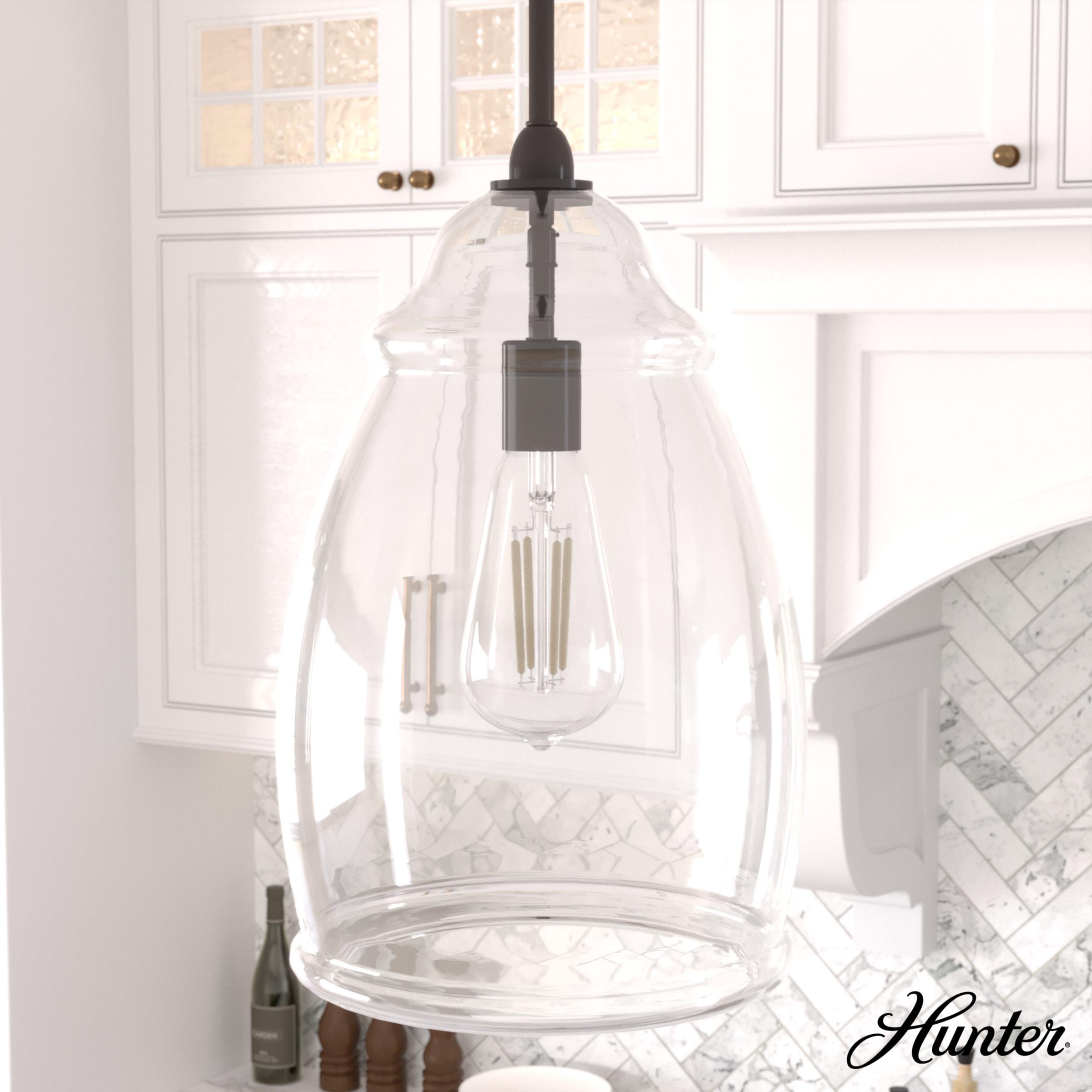 Dunshire 1 Light Noble Bronze Pendant with Glass