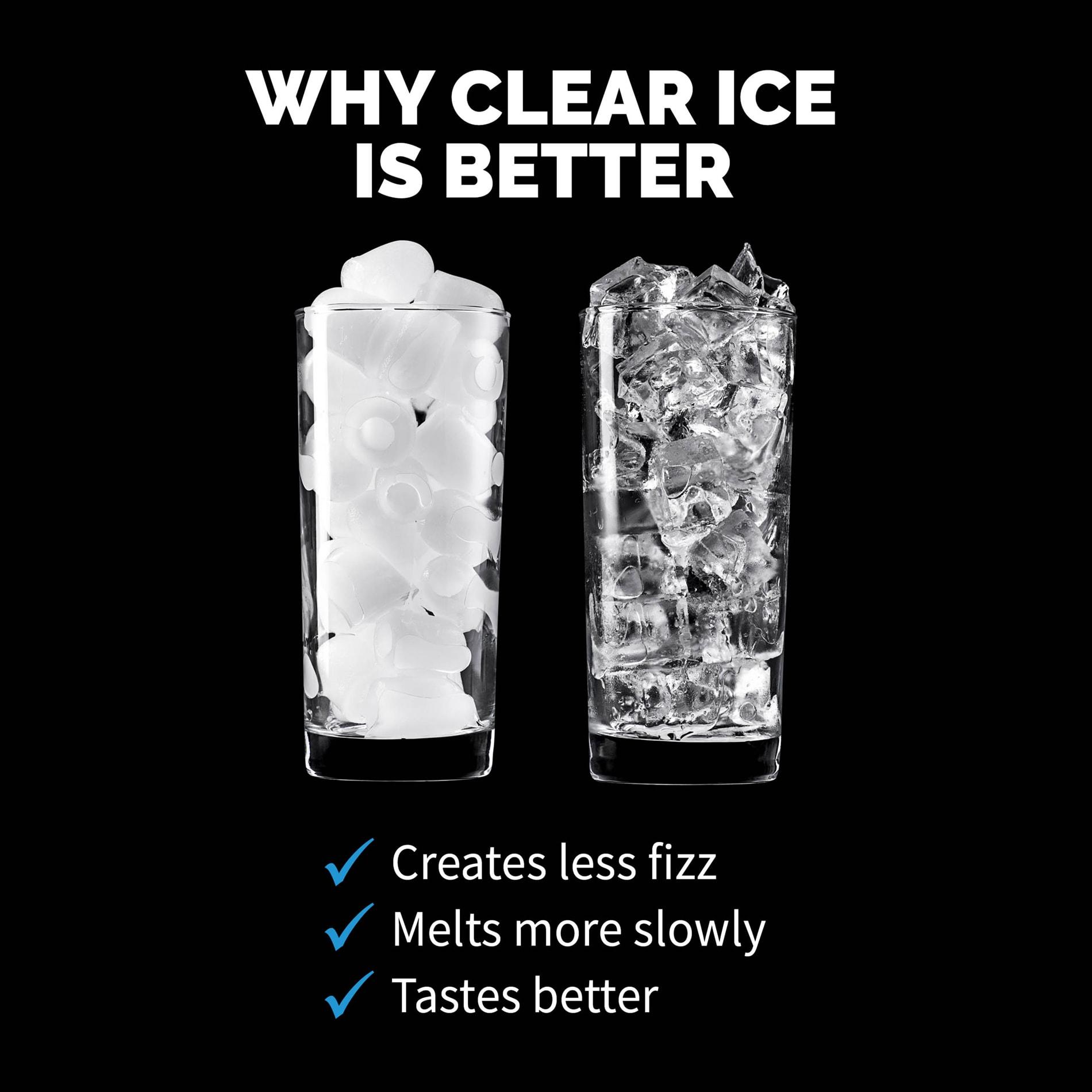 Newair Countertop Clear Ice Maker, 40 lbs. of Ice a Day with Easy to Clean BPA-Free Parts, Perfect for Cocktails, Scotch, Soda and More