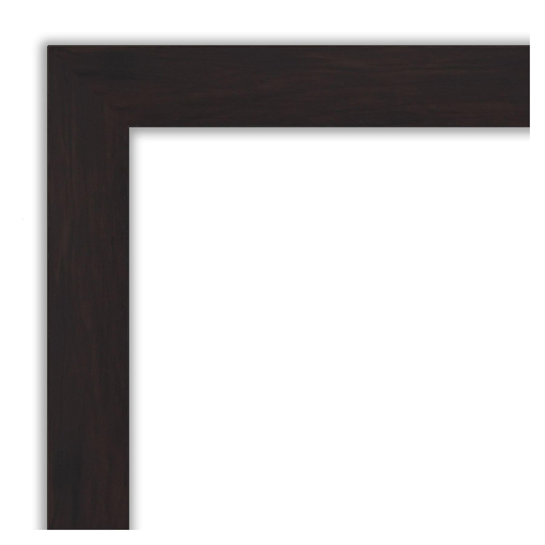 Espresso Brown Beveled Wall Mirror with Polystyrene Frame