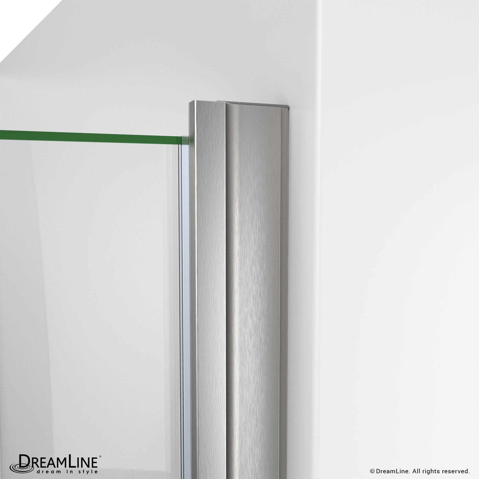 31" - 30" W x 72.62" H Pivot Semi-Frameless Shower Door