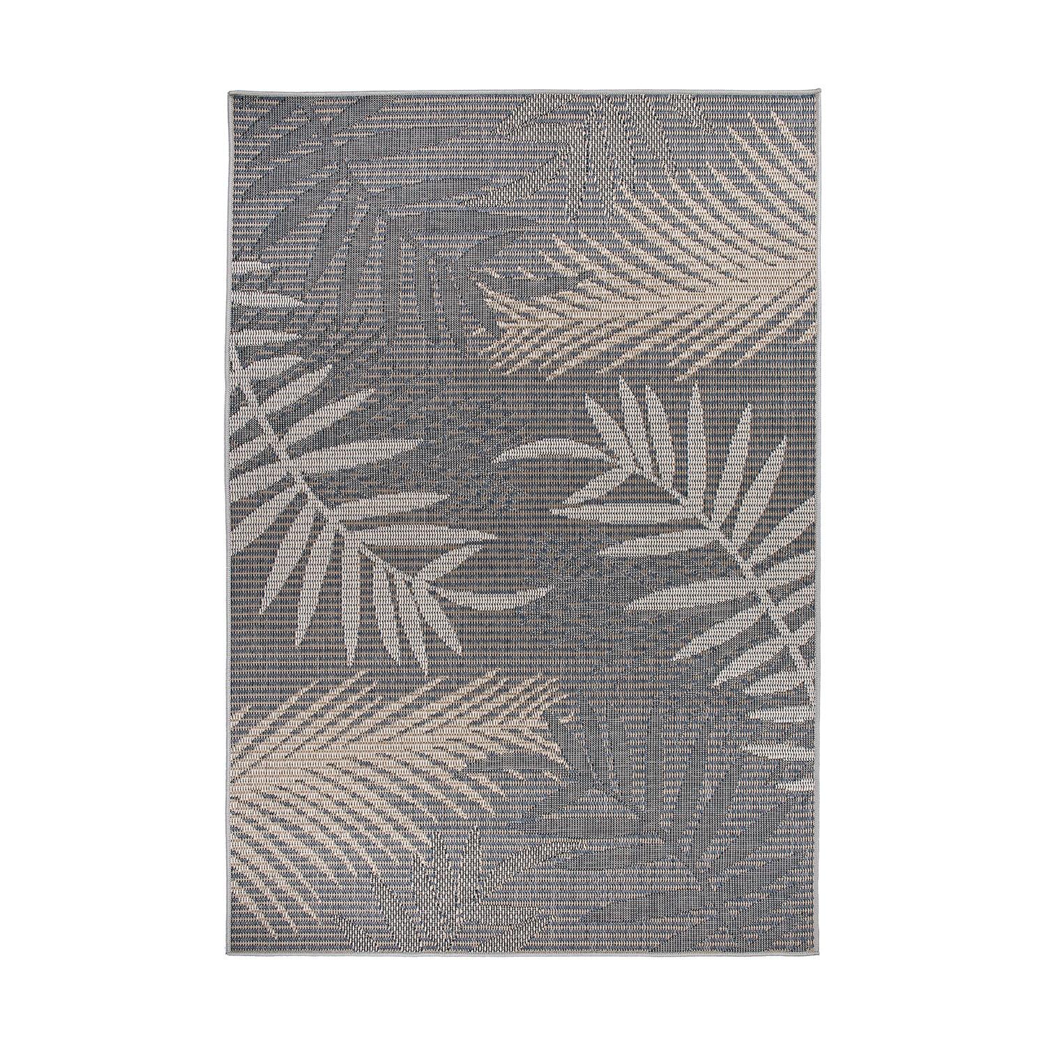 World Rug Gallery Bahama Palm Frond Indoor/Outdoor Area Rug - Gray 7'10" x 10'