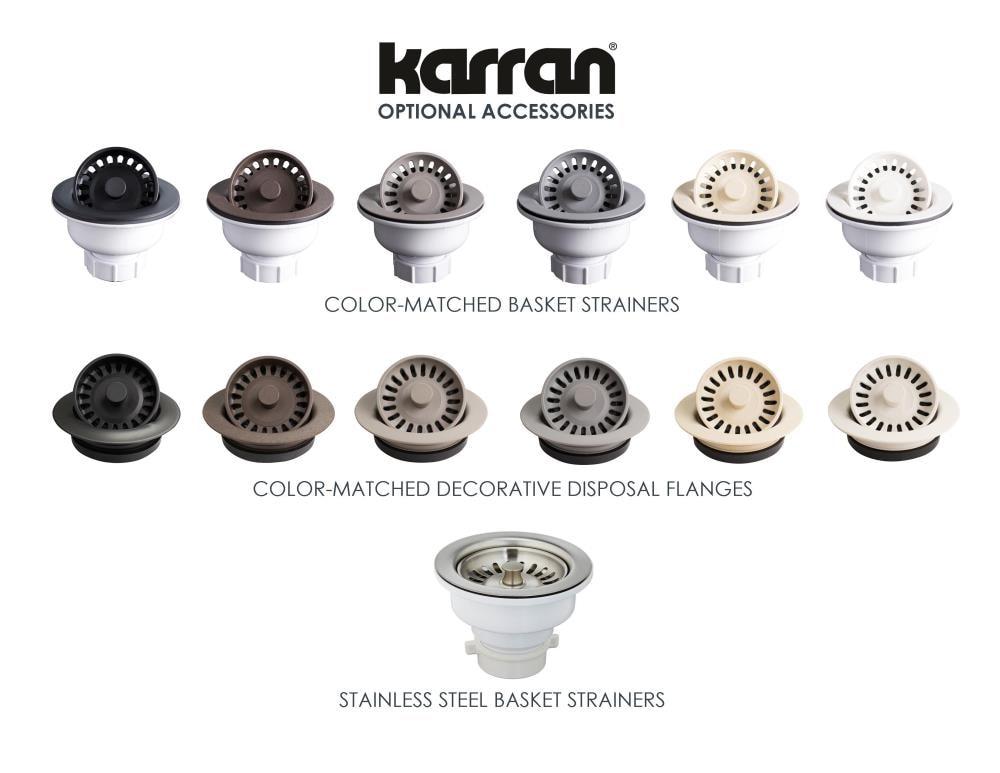 Karran Retrofit Farmhouse Apron Front Quartz Composite 34'' X 21-1/4'' 50/50 Double Bowl Kitchen Sink