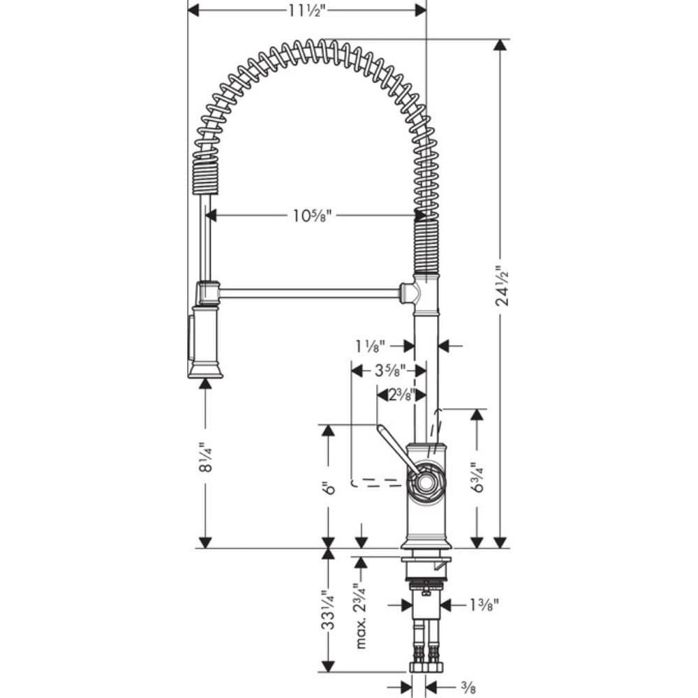 AXOR Montreux Pull Down Kitchen Faucet