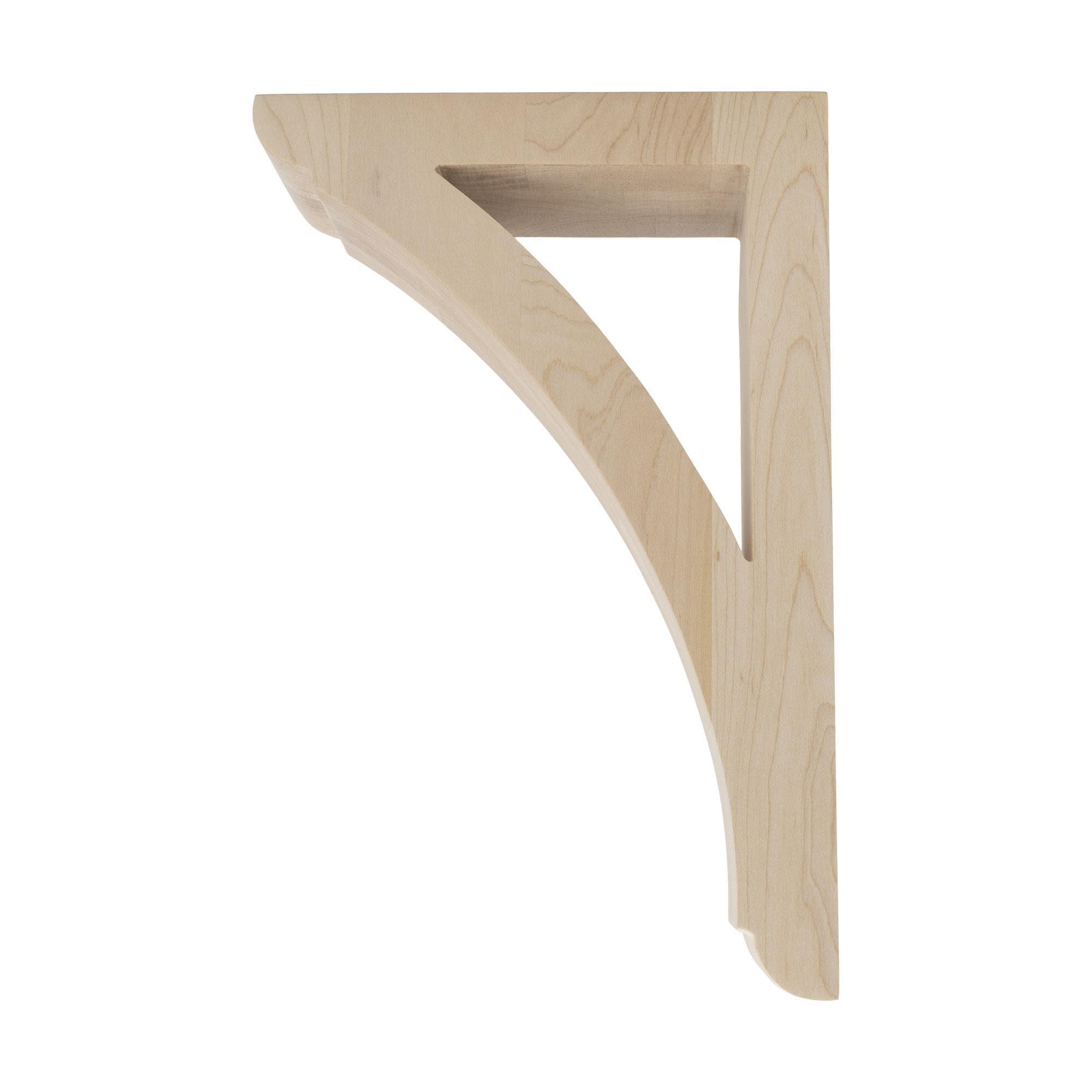 Architectural Products by Outwater L.L.C. 12 in x 2-1/2 in x 8 in Unfinished Medium Solid Traditional Plain Wood Bracket Corbel