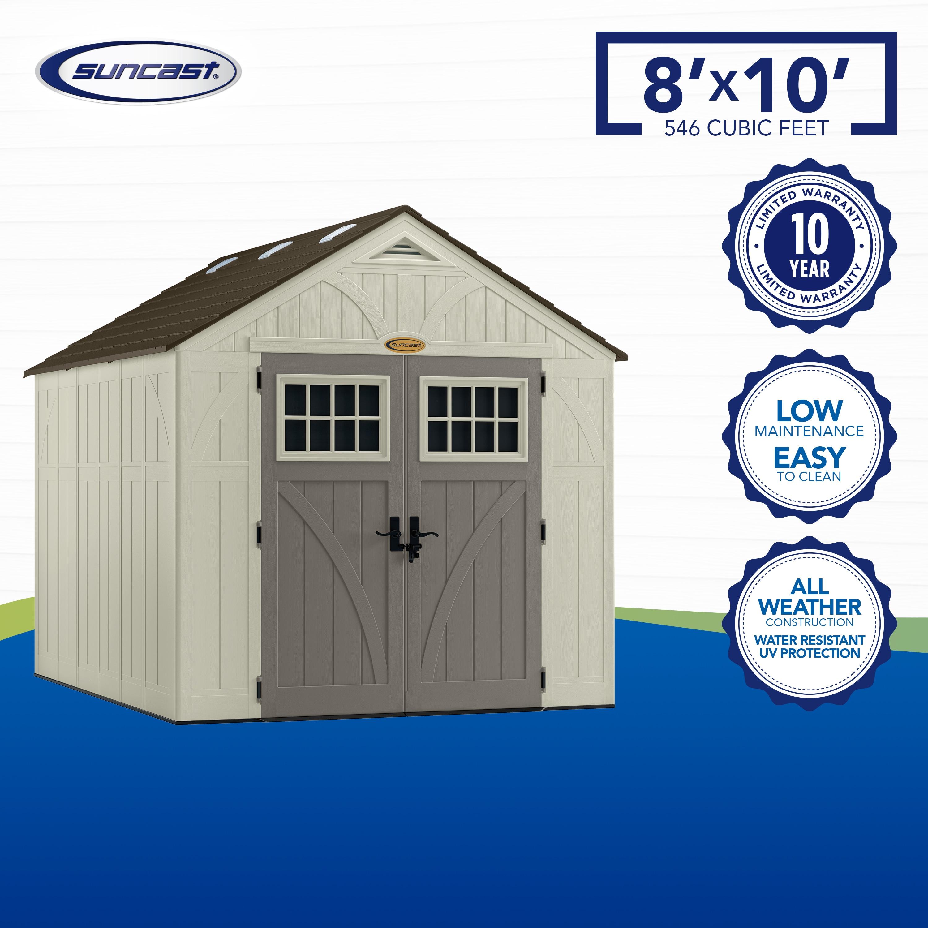 Suncast Suncast Outdoor Vanilla Resin Storage Shed