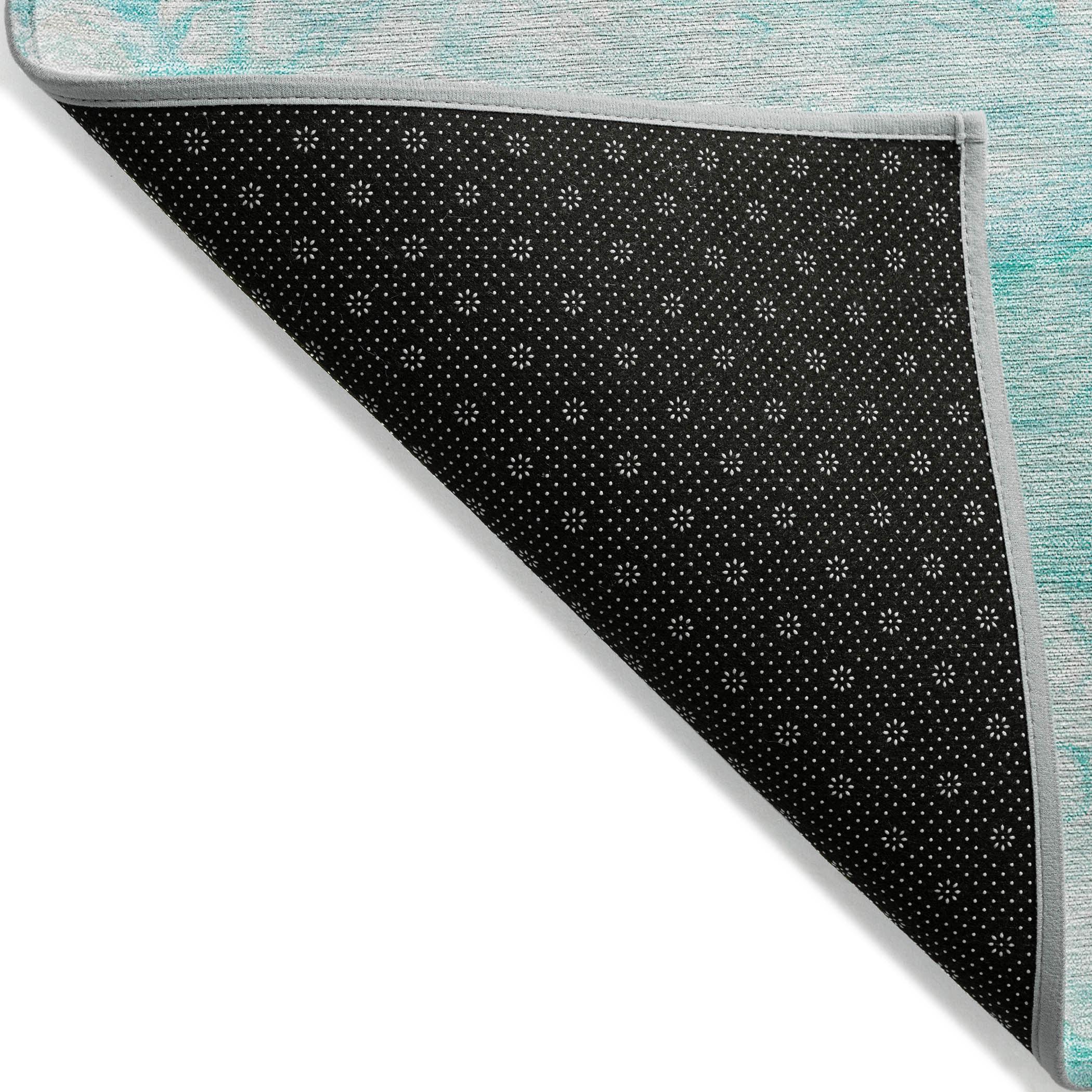 Addison Rugs Chantille Indoor/Outdoor Transitional Abstract Aqua Washable Rectangle Rug, 2'6" x 3'10"