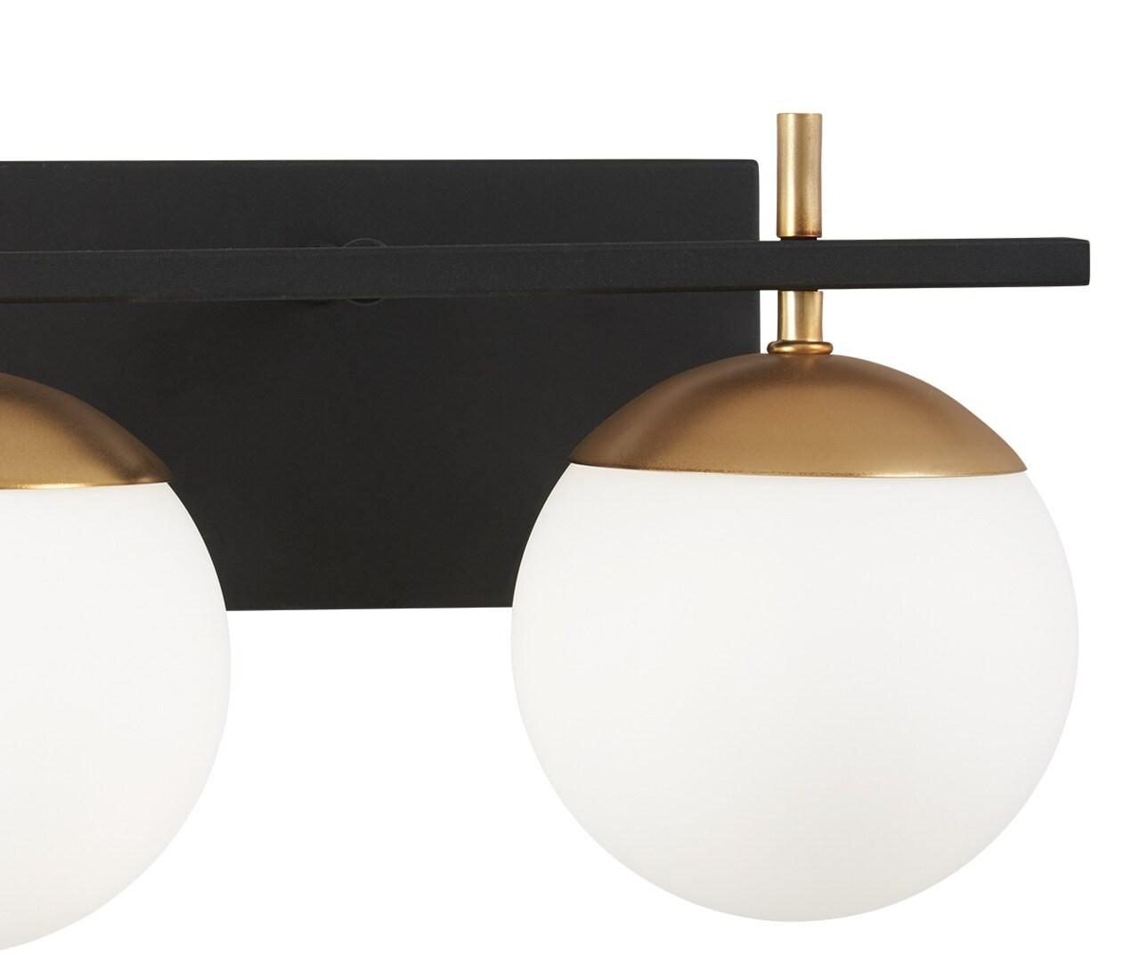 George Kovacs Alluria 8 1/2" High Black and Gold 2-Light Wall Sconce
