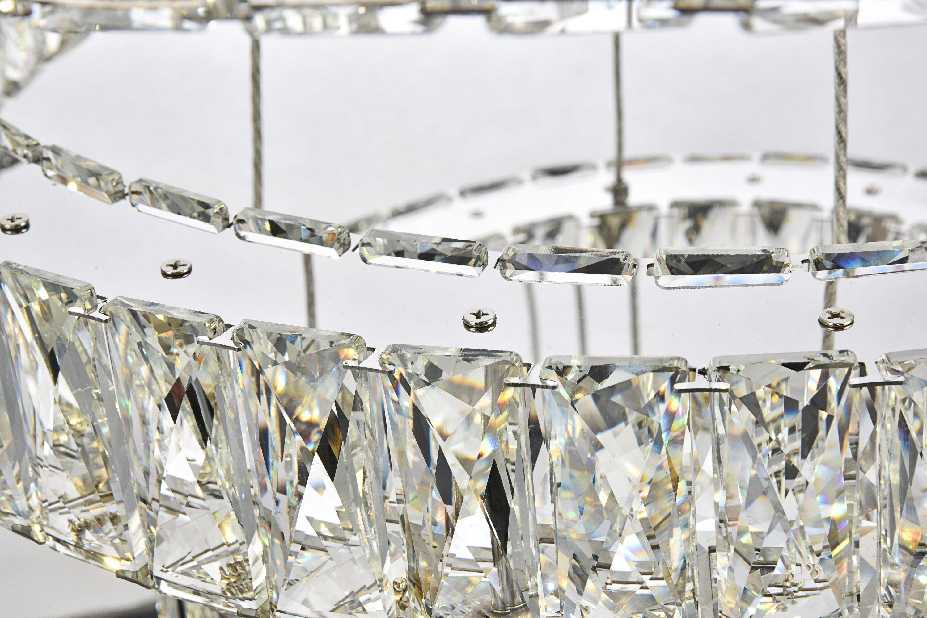 Monroe Integrated LED chip light Chrome Chandelier Clear Royal Cut Crystal