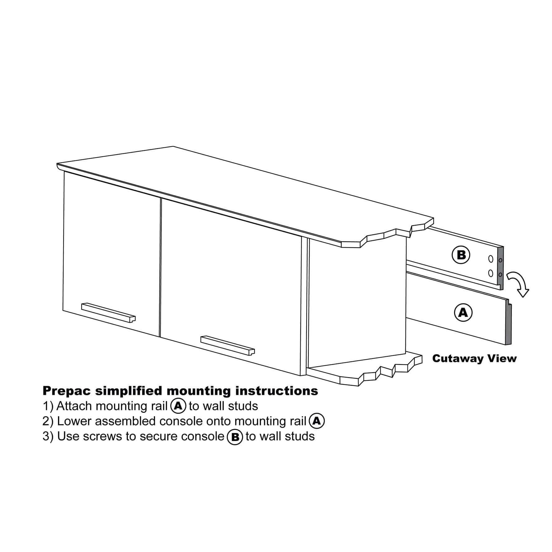47.25'' W x 13'' H Black Standard Wall Cabinet Ready-to-Assemble
