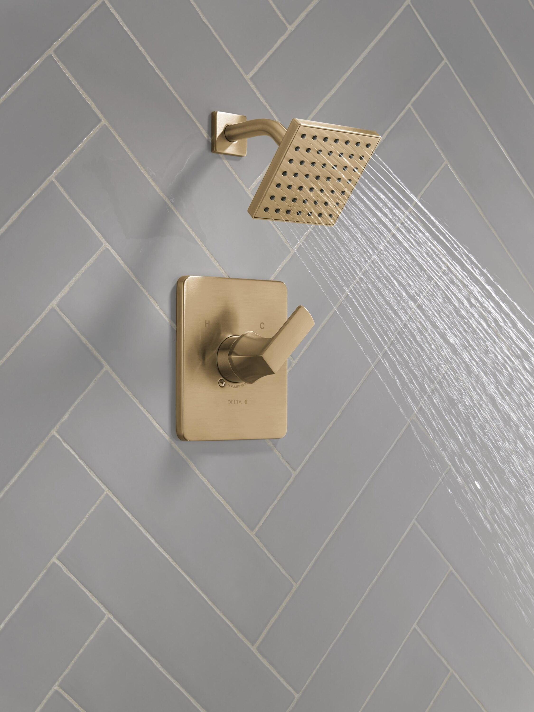 Velum Single-Function Shower Faucet Set, Valve Trim Kit, Shower Head and Handle Set