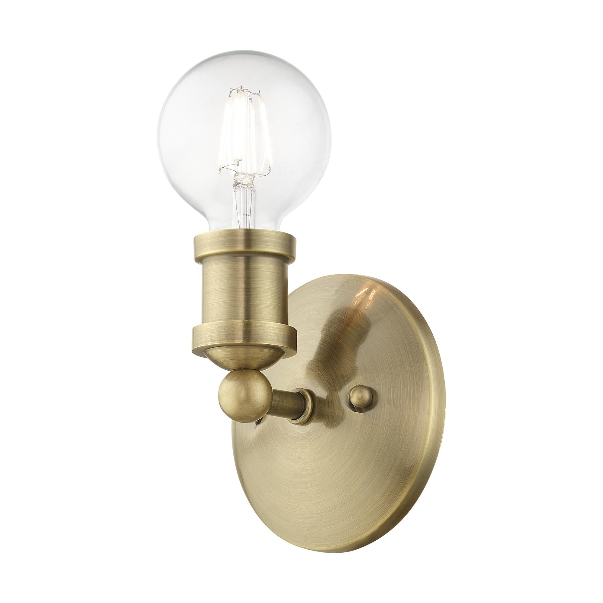 Livex Lighting Lansdale 1 - Light Vanity in  Antique Brass