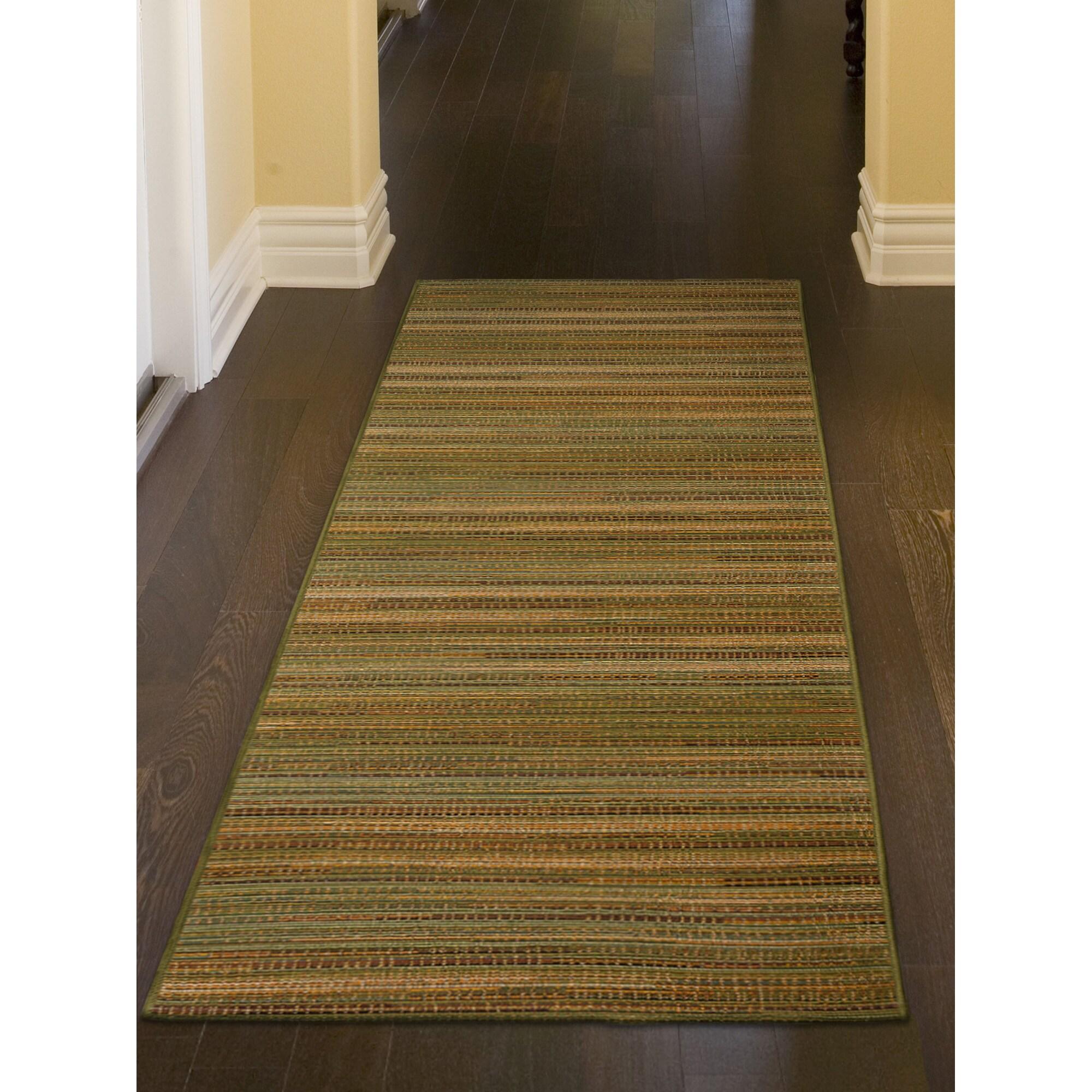 Liora Manne Marina Stripes Indoor/Outdoor Rug Green 1'11" x 7'6"
