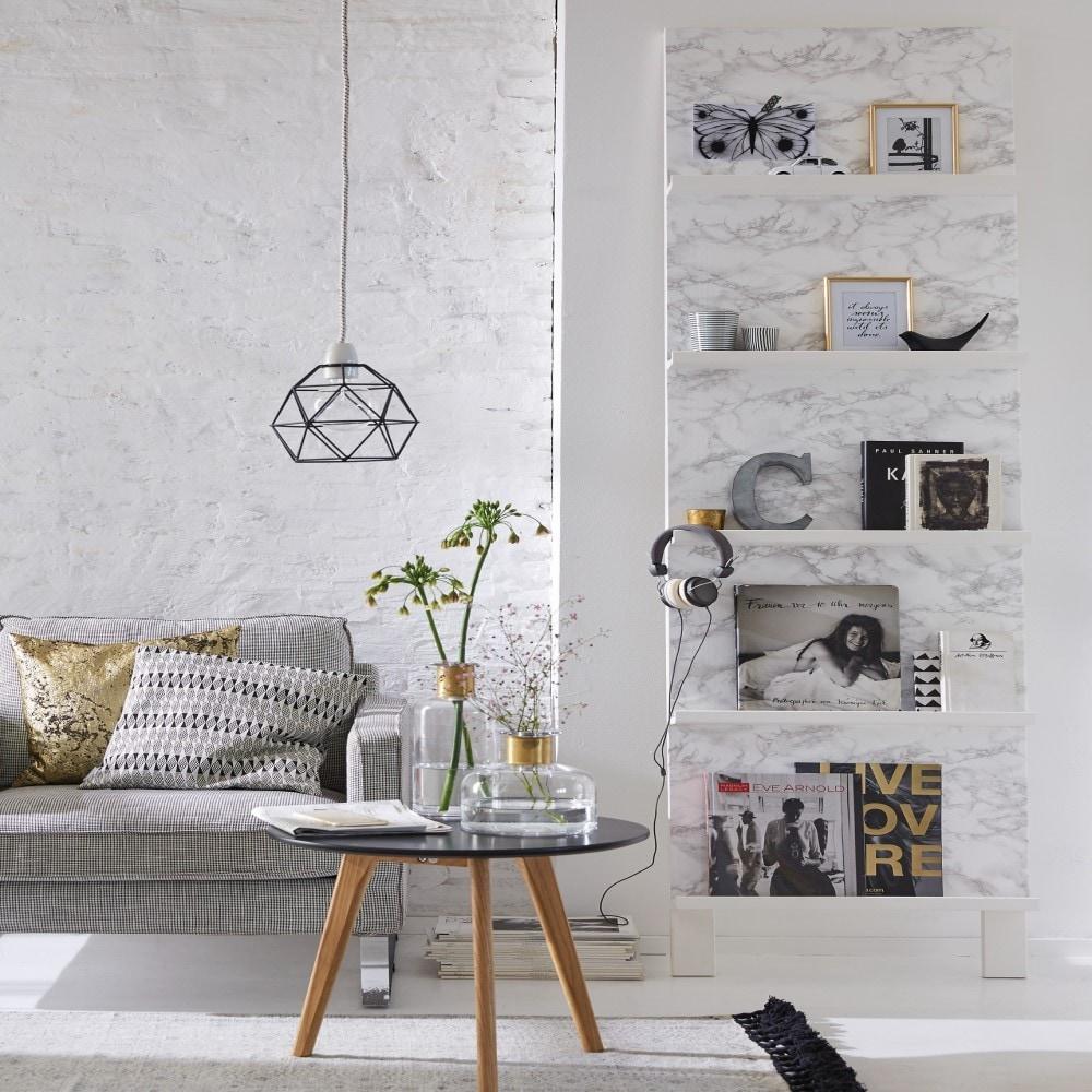 d-c-fix self Adhesive Peel and Stick Waterproof Marble Grey 26.5'' x 78.7"" Film Thicker Than Contact Paper for Kitchen and bathrooms countertops cabinets (FA346-8306)