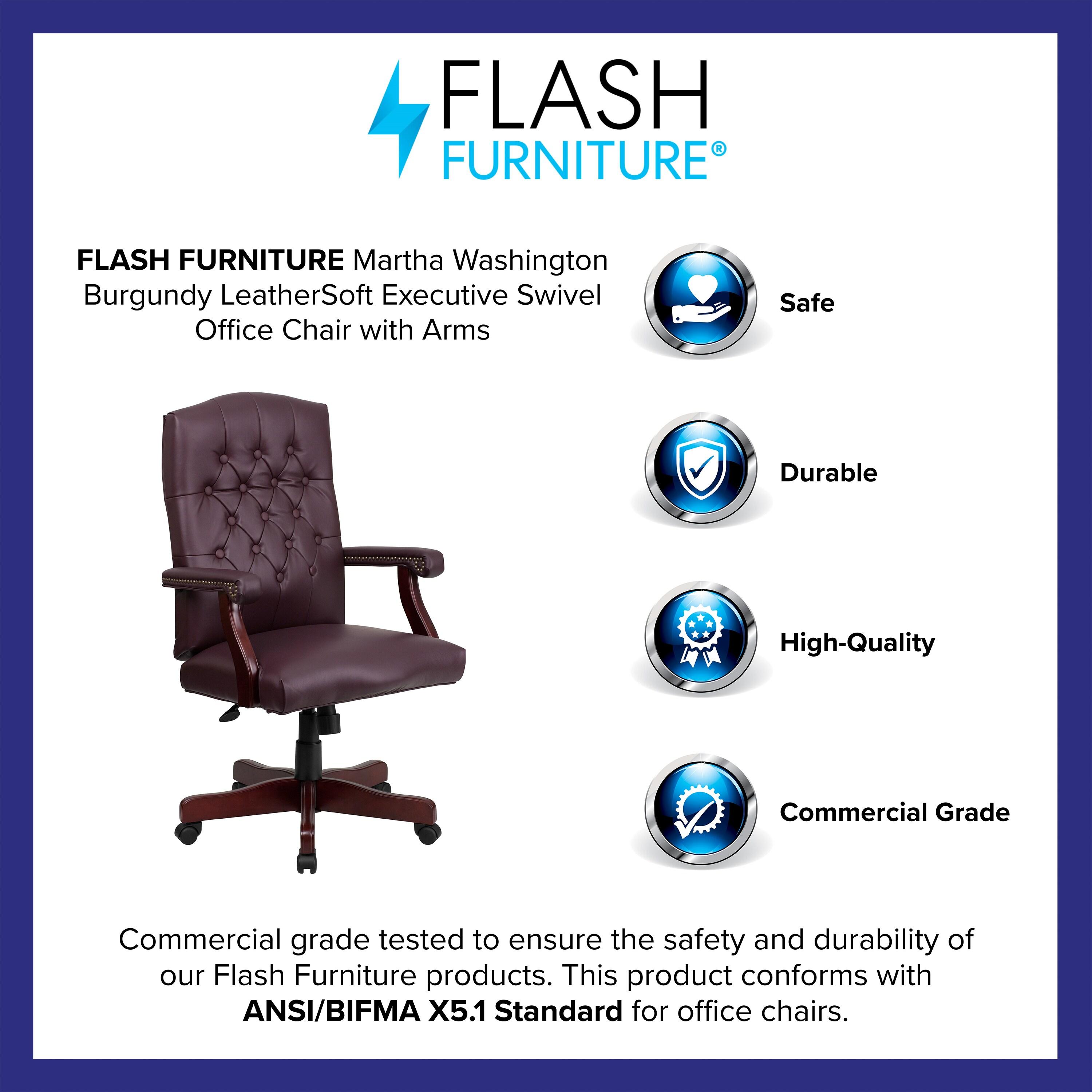 Flash Furniture Executive Swivel Office Chair with Arms