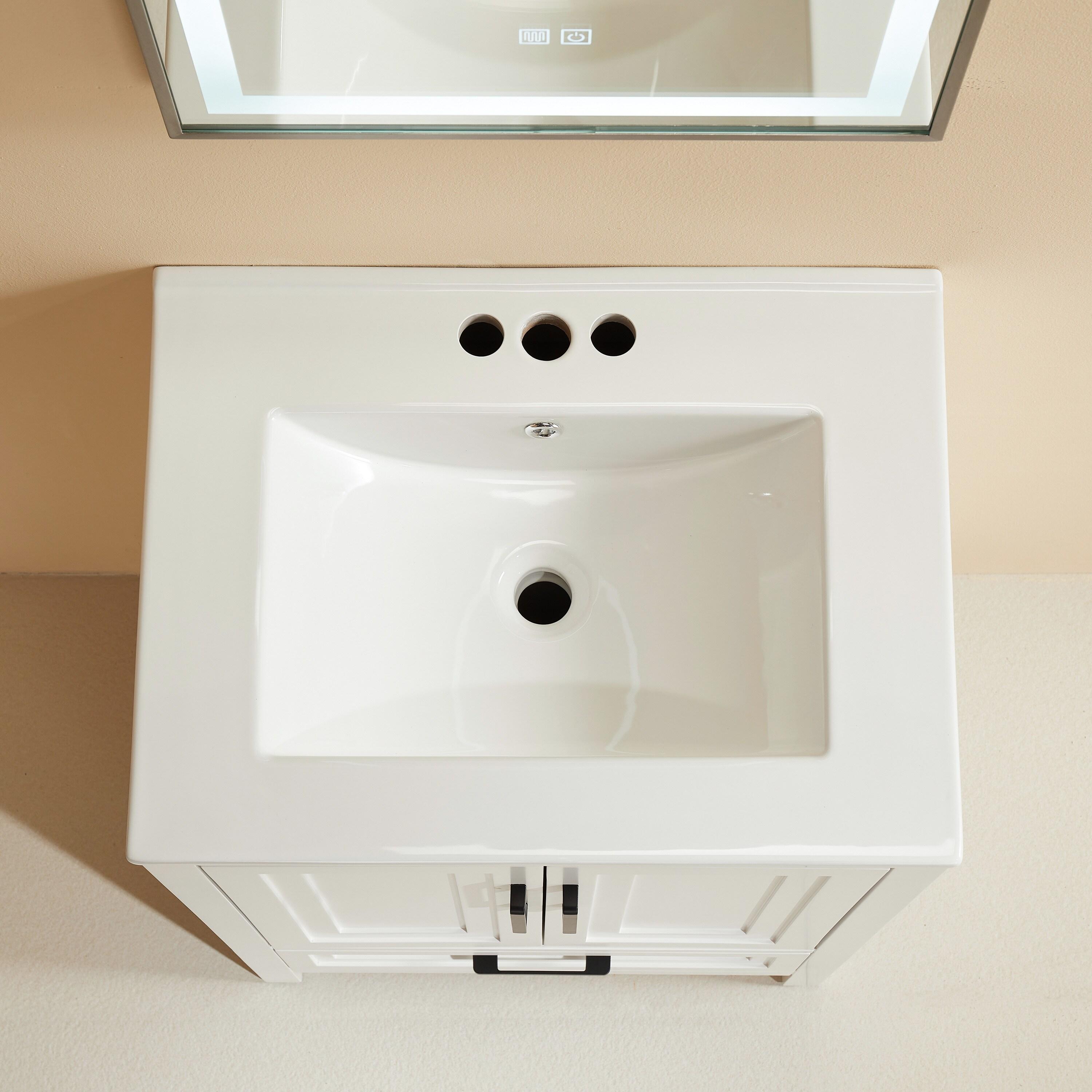 Rongeng Fully Assembled 24'' Freestanding Single Bathroom Vanity with Top