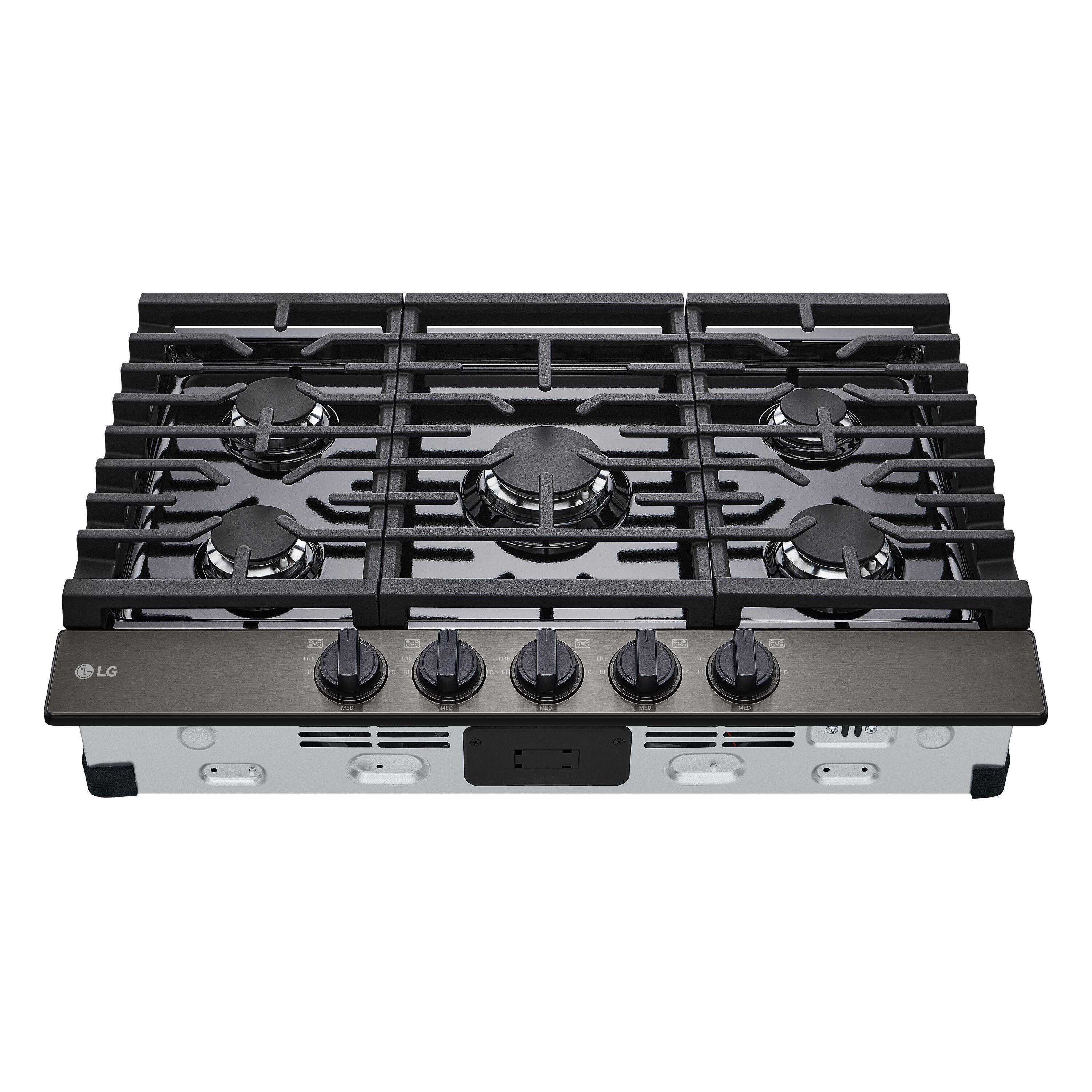 LG 30" Stainless Steel 5-Burner Gas Cooktop with UltraHeat