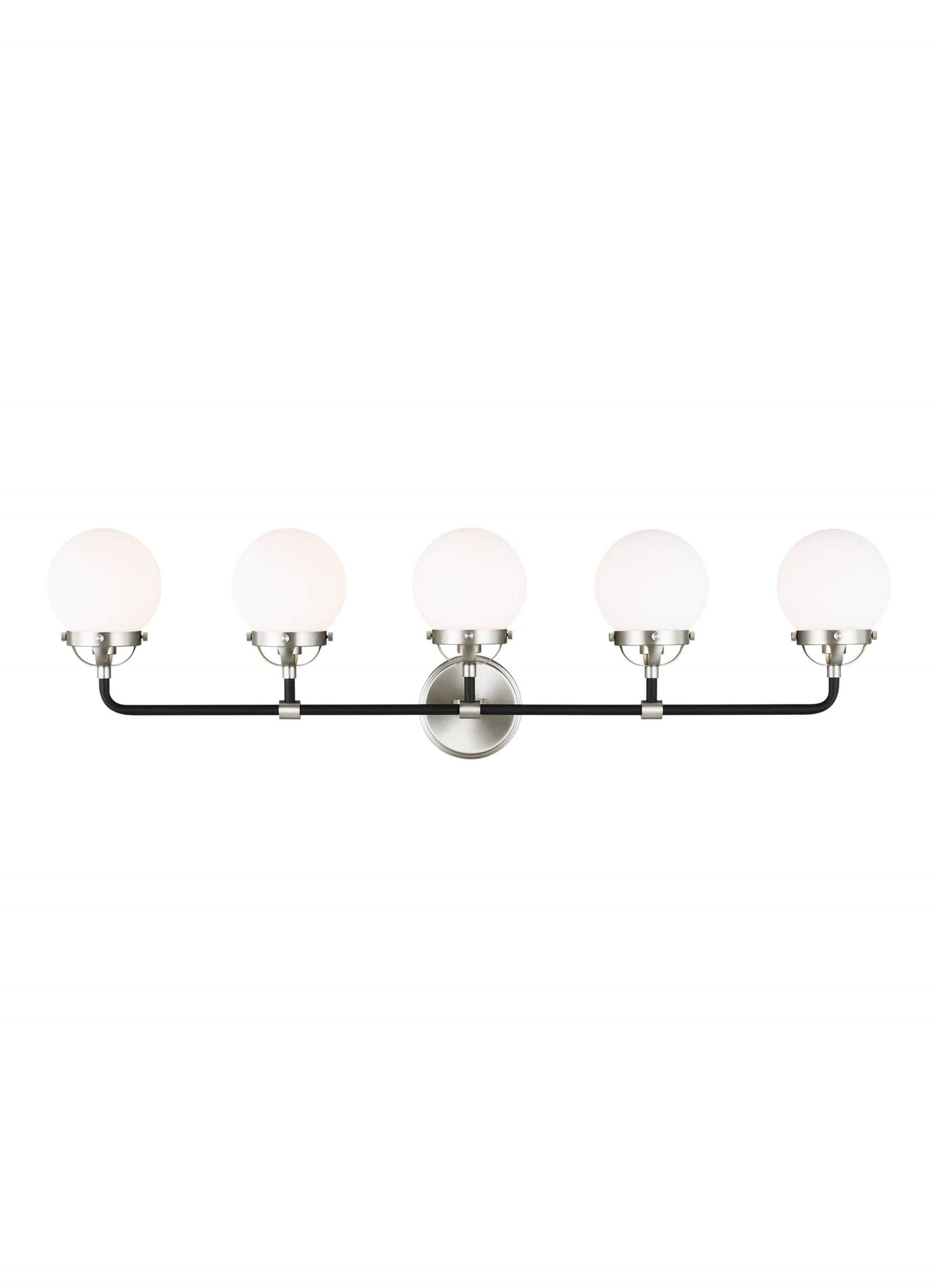 Generation Lighting Cafe 38.25-in 5 -Light Brushed Nickel Modern/contemporary Vanity light