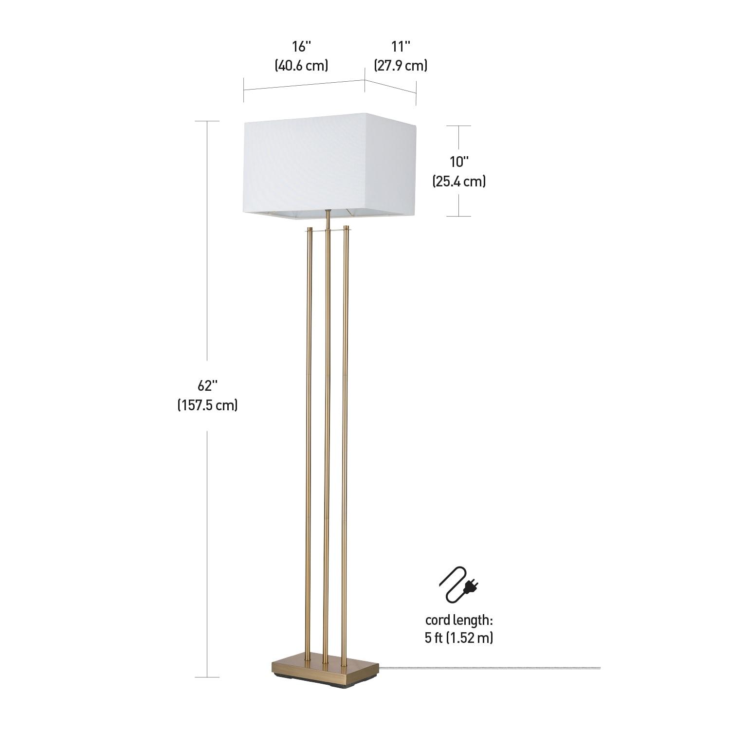 Novogratz Soho 62'' Matte Brass Floor Lamp