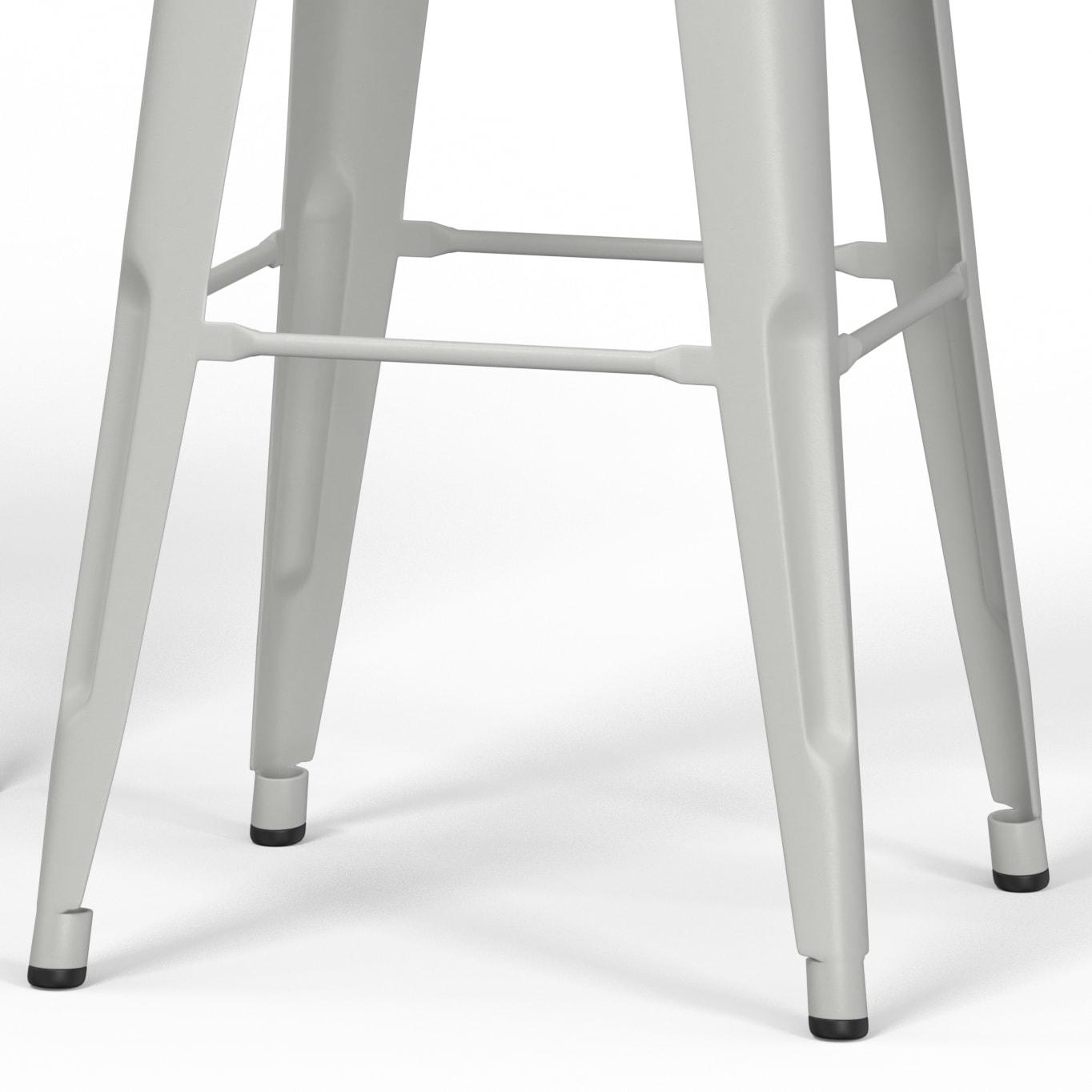 Simpli Home Fletcher Metal Contemporary Stools with Brace Support (Set of 2)